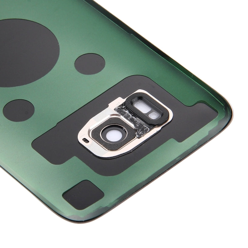 Back Cover Glass With Camera Lens For Samsung Galaxy S7 Edge (Service Pack) (Gold)