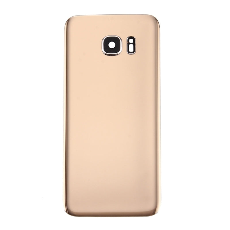 Back Cover Glass With Camera Lens For Samsung Galaxy S7 Edge (Service Pack) (Gold)