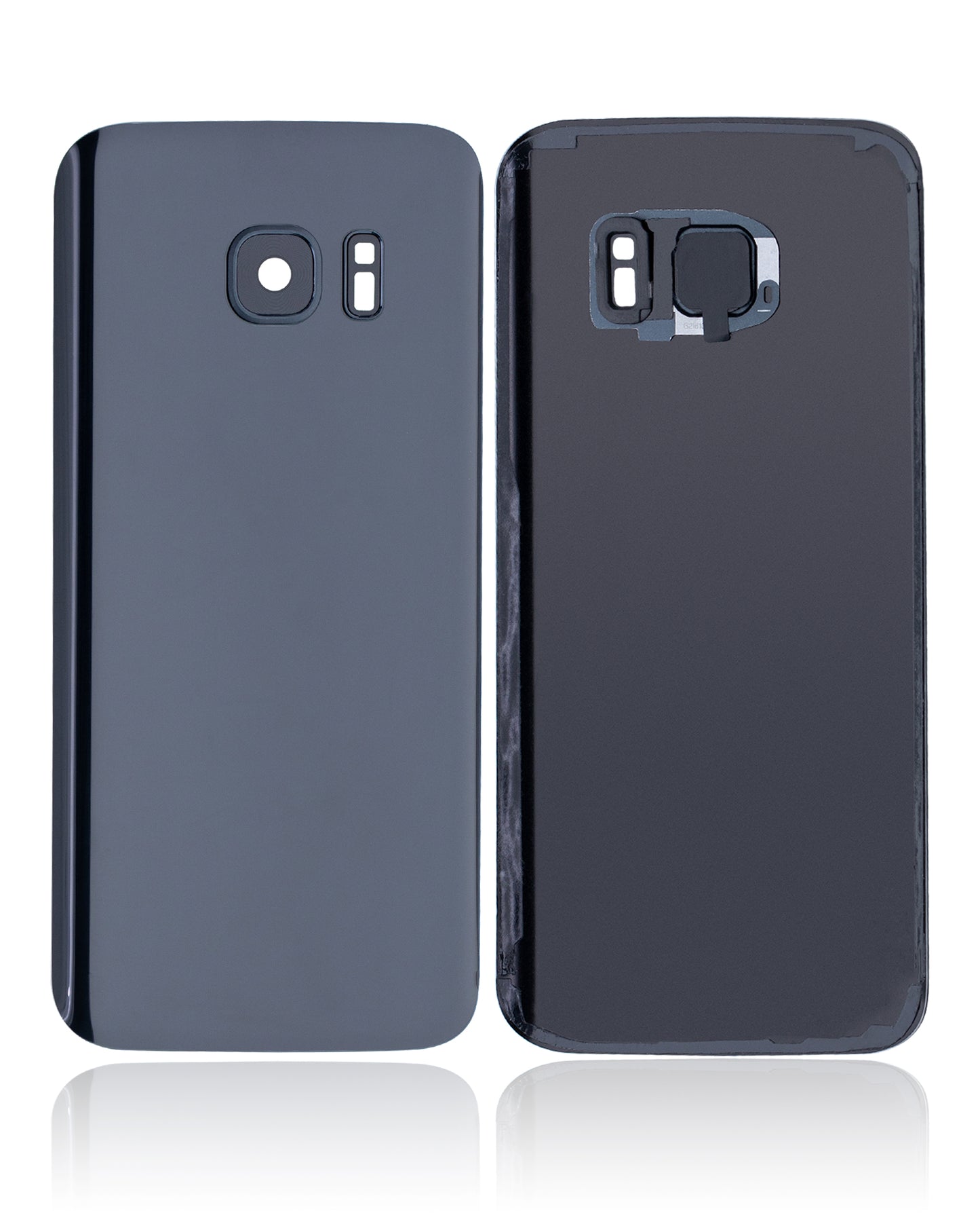 Back Cover Glass With Camera Lens For Samsung Galaxy S7 (No Logo) (Aftermarket Plus) (Black Onyx)