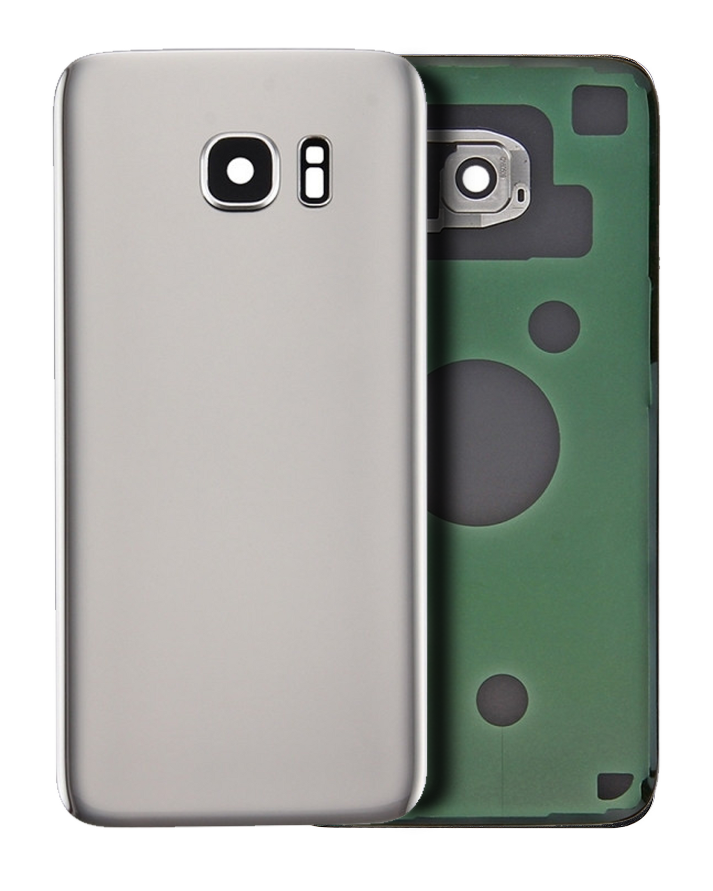 Back Cover Glass With Camera Lens For Samsung Galaxy S7 (No Logo) (Aftermarket Plus) (White)