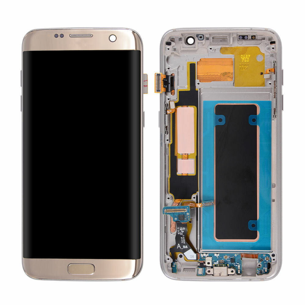 OLED Assembly With Frame For Samsung Galaxy S7 Edge (G935W8) (Service Pack) (Gold)
