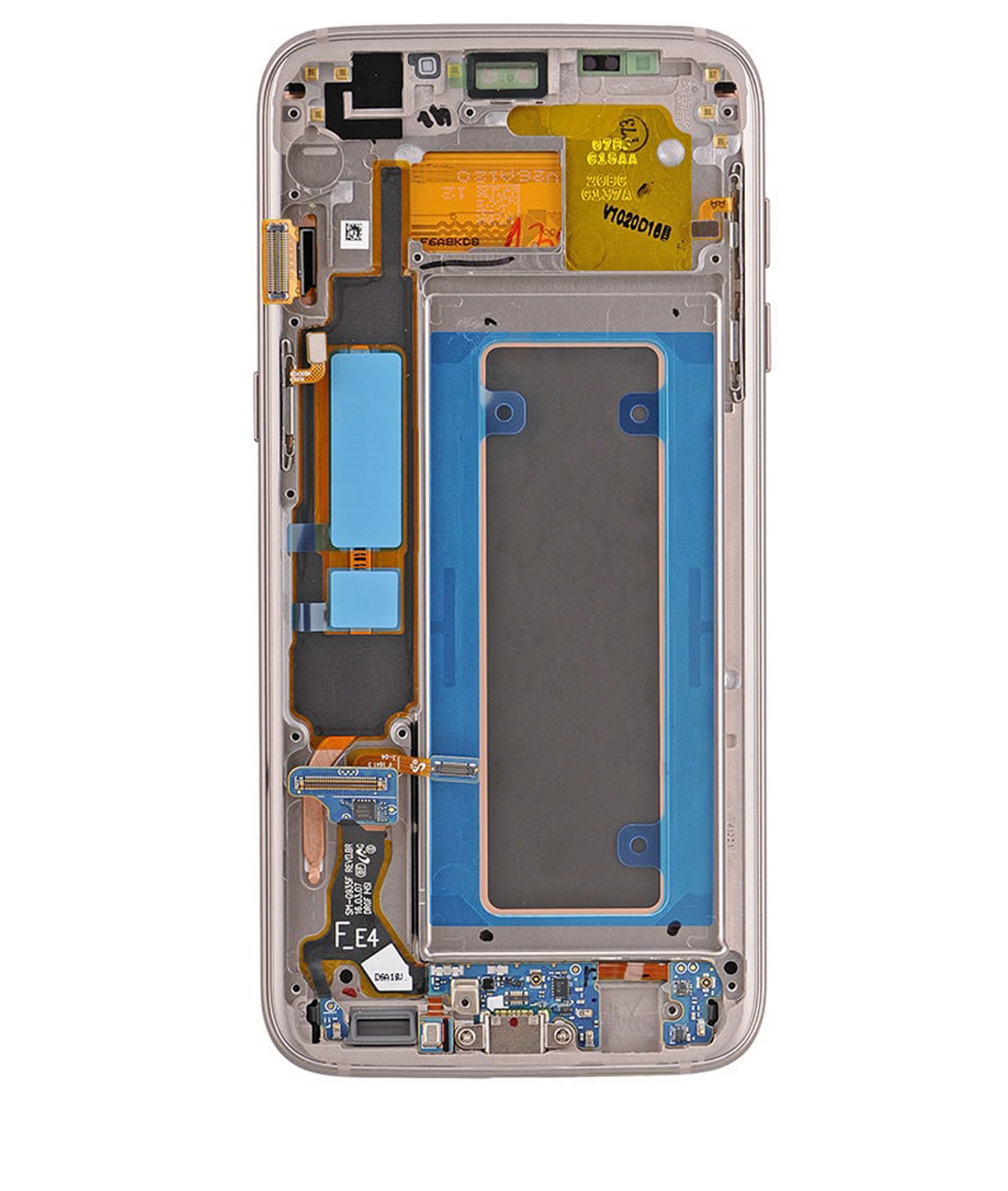 OLED Assembly With Frame For Samsung Galaxy S7 (Used OEM Pull: Grade A) (US Models Only) (Gold)