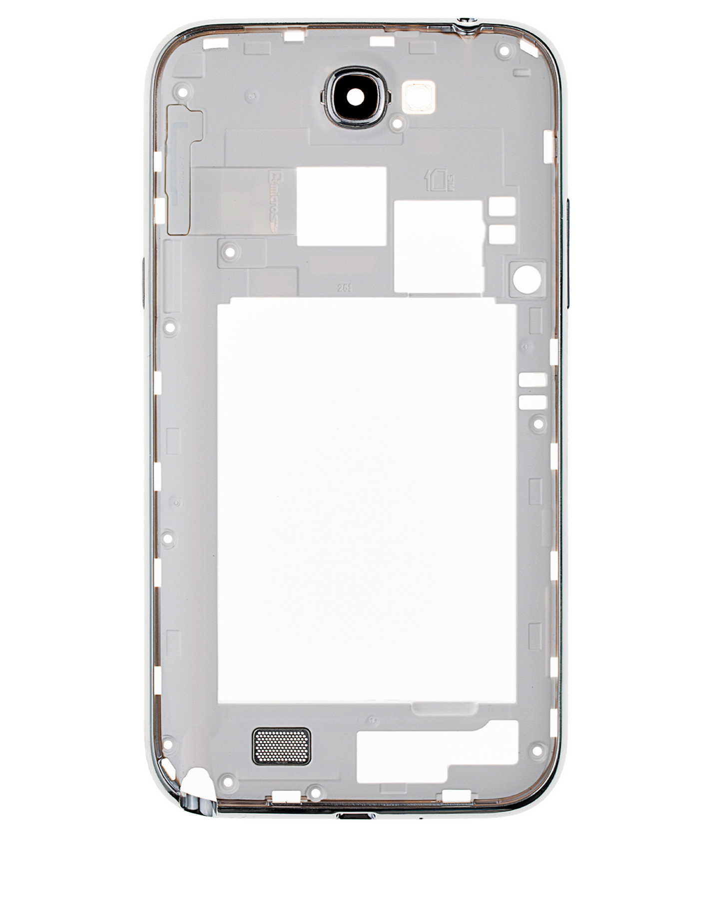 Mid-Frame Housing For Samsung Galaxy Note 2 (With Small Parts) (White)