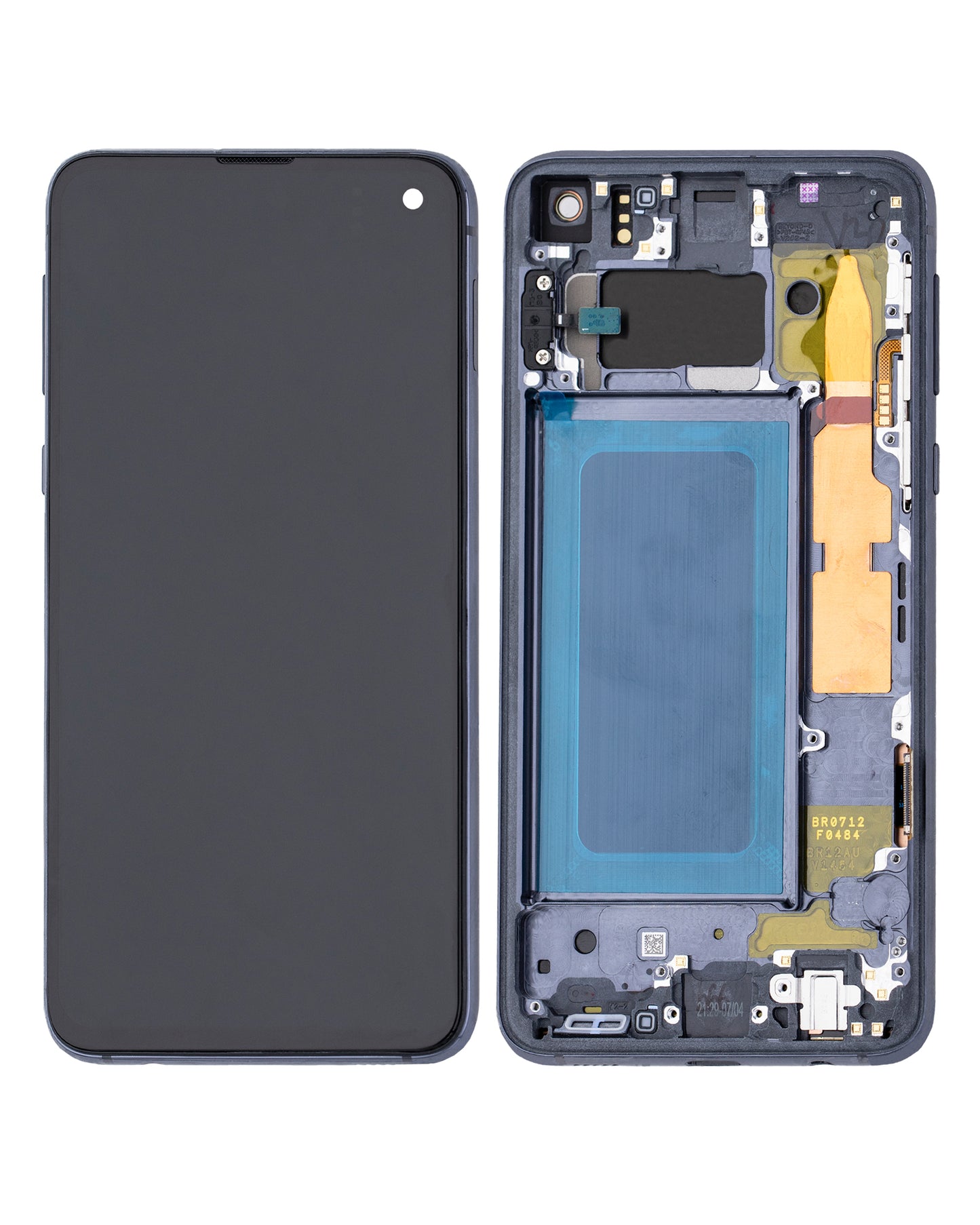 OLED Assembly With Frame For Samsung Galaxy S10e (Used OEM Pull: Grade B/C) (Prism Black)
