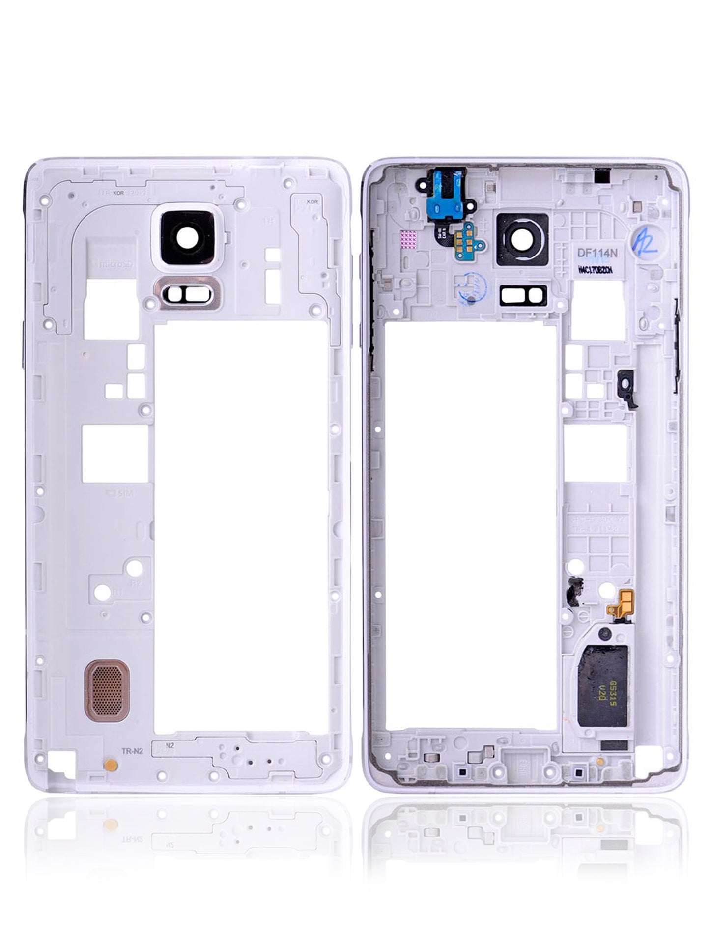 Mid-Frame Housing For Samsung Galaxy Note 4 (With Small Parts) (White)