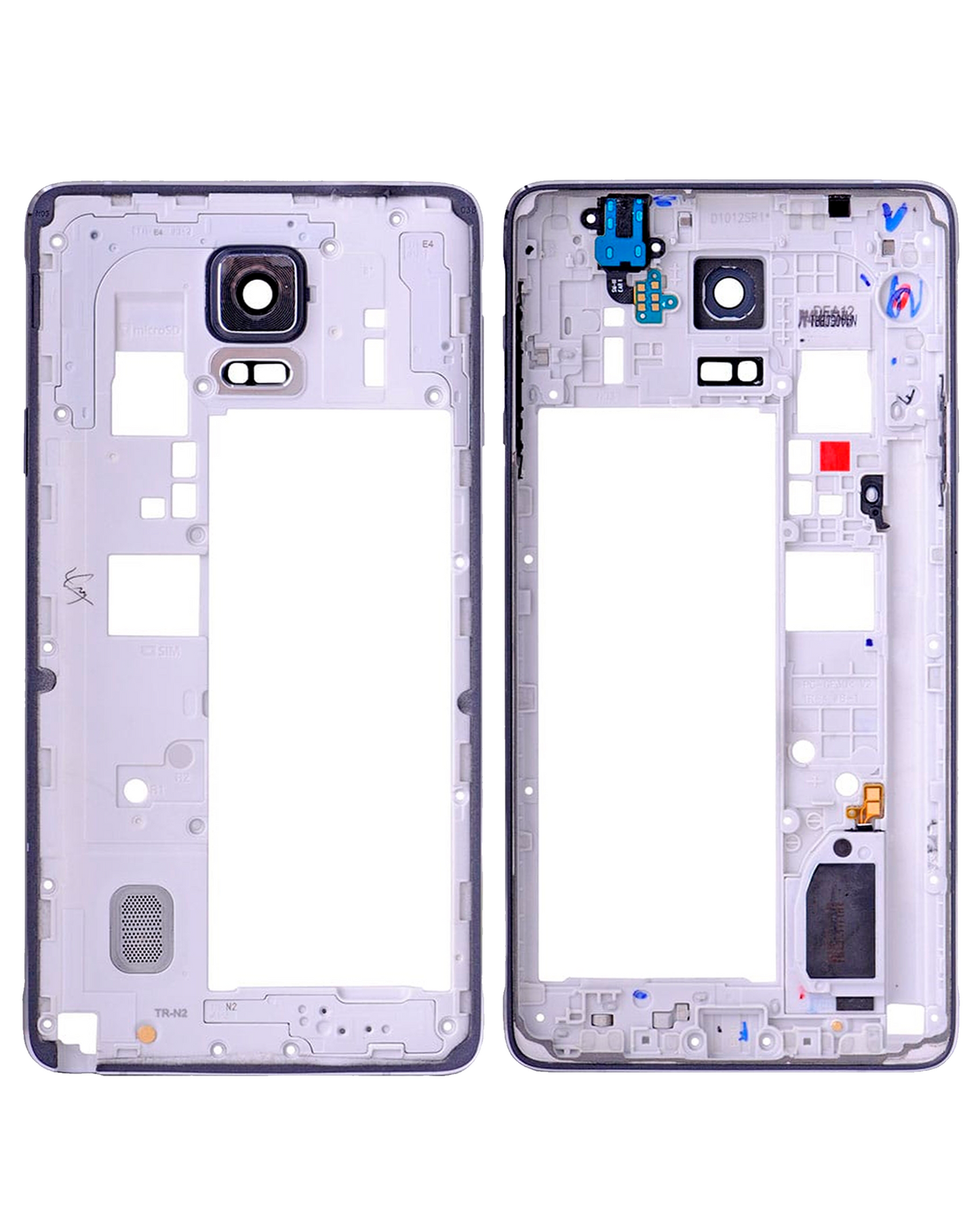 Mid-Frame Housing For Samsung Galaxy Note 4 (With Small Parts) (White)