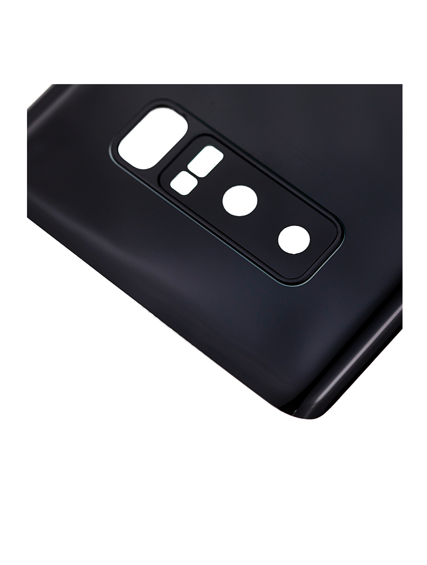 Back Cover Glass With Camera Lens For Samsung Galaxy Note 8 (No Logo) (Aftermarket Plus) (Midnight Black)