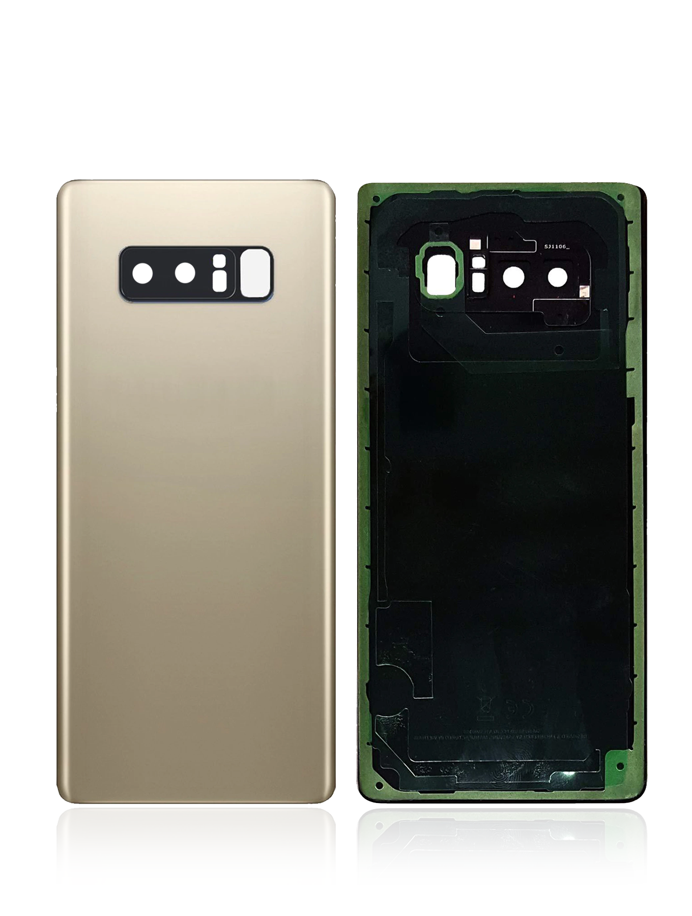 Back Cover Glass With Camera Lens For Samsung Galaxy Note 8 (No Logo) (Aftermarket Plus) (Maple Gold)