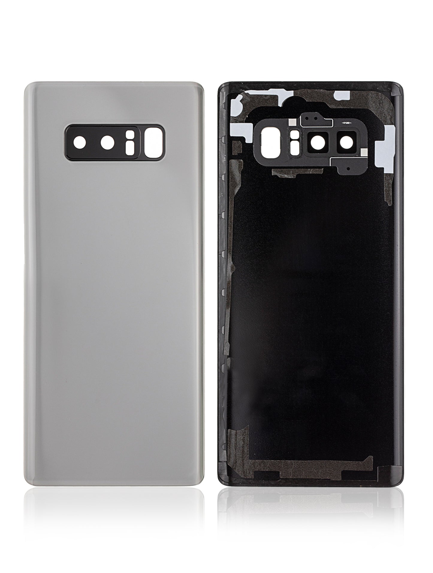 Back Cover Glass With Camera Lens For Samsung Galaxy Note 8 (No Logo) (Aftermarket Plus) (Silver)