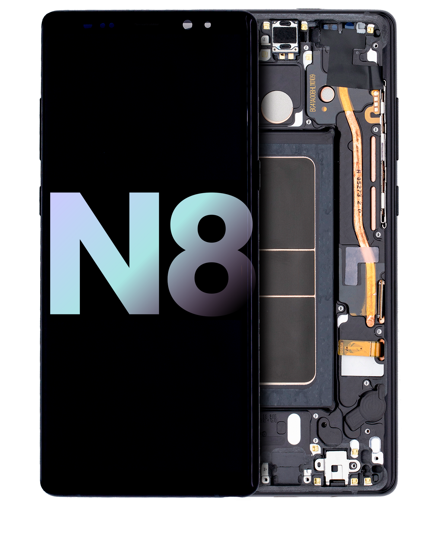 OLED Assembly With Frame For Samsung Galaxy Note 8 (Service Pack) (Midnight Black)