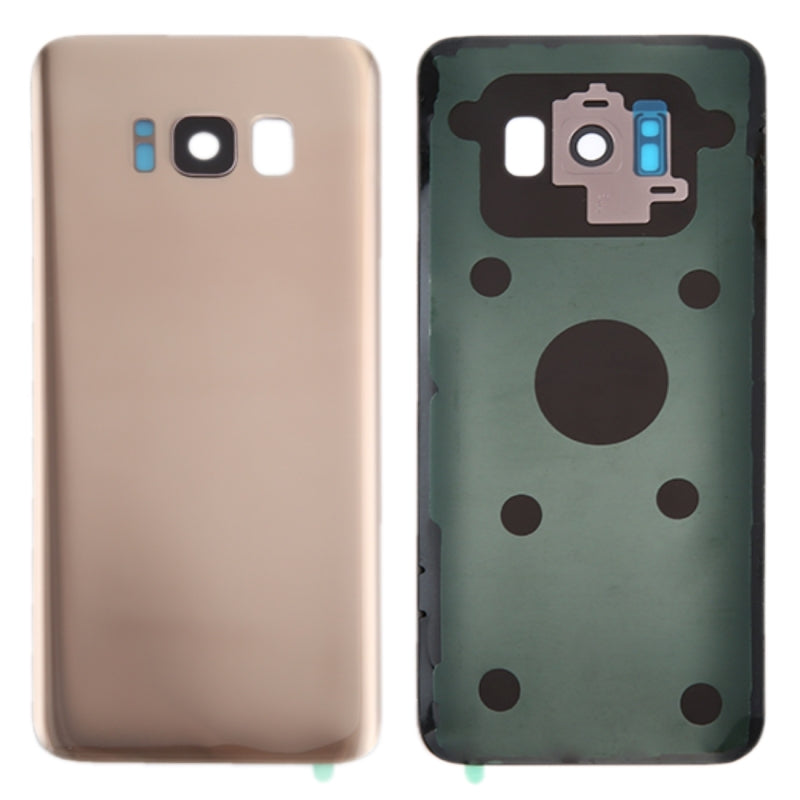 Back Cover Glass With Camera Lens For Samsung Galaxy S8 (No Logo) (Aftermarket Plus) (Maple Gold)
