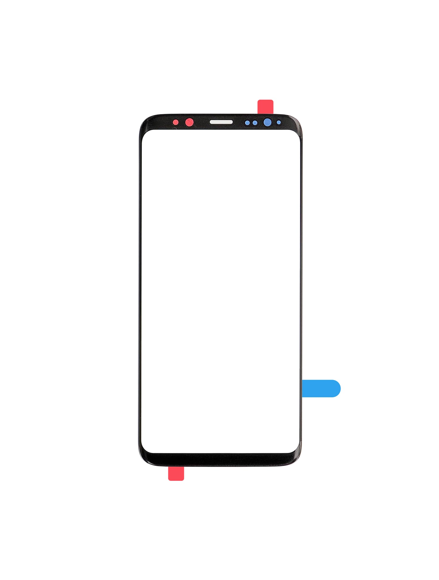 Front Glass With OCA Pre-Installed For Samsung Galaxy S8 Plus (Black) (125 um)