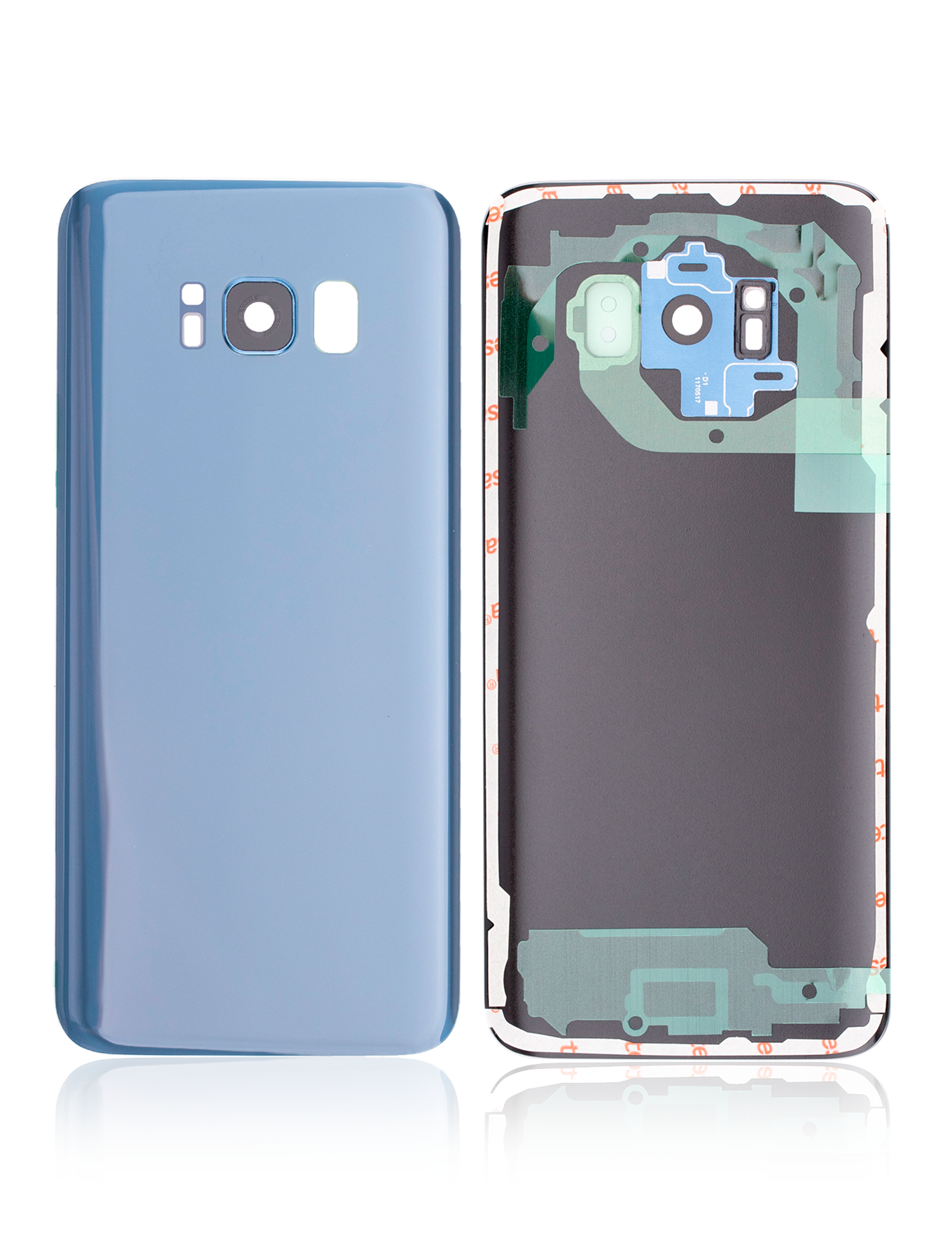 Back Cover Glass With Camera Lens For Samsung Galaxy S8 (No Logo) (Aftermarket Plus) (Coral Blue)