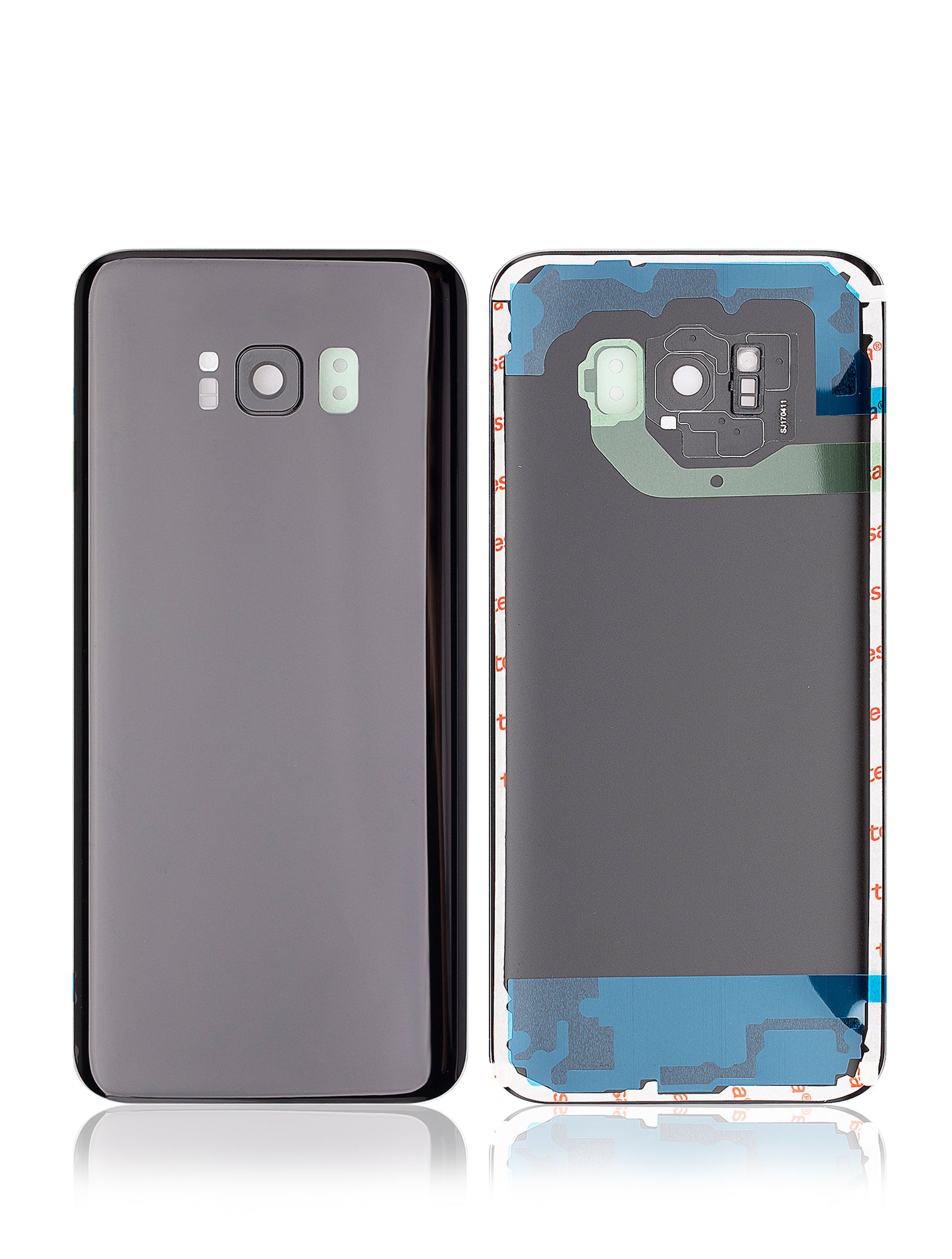 Back Cover Glass With Camera Lens For Samsung Galaxy S8 Plus (No Logo) (Aftermarket Plus) (Midnight Black)