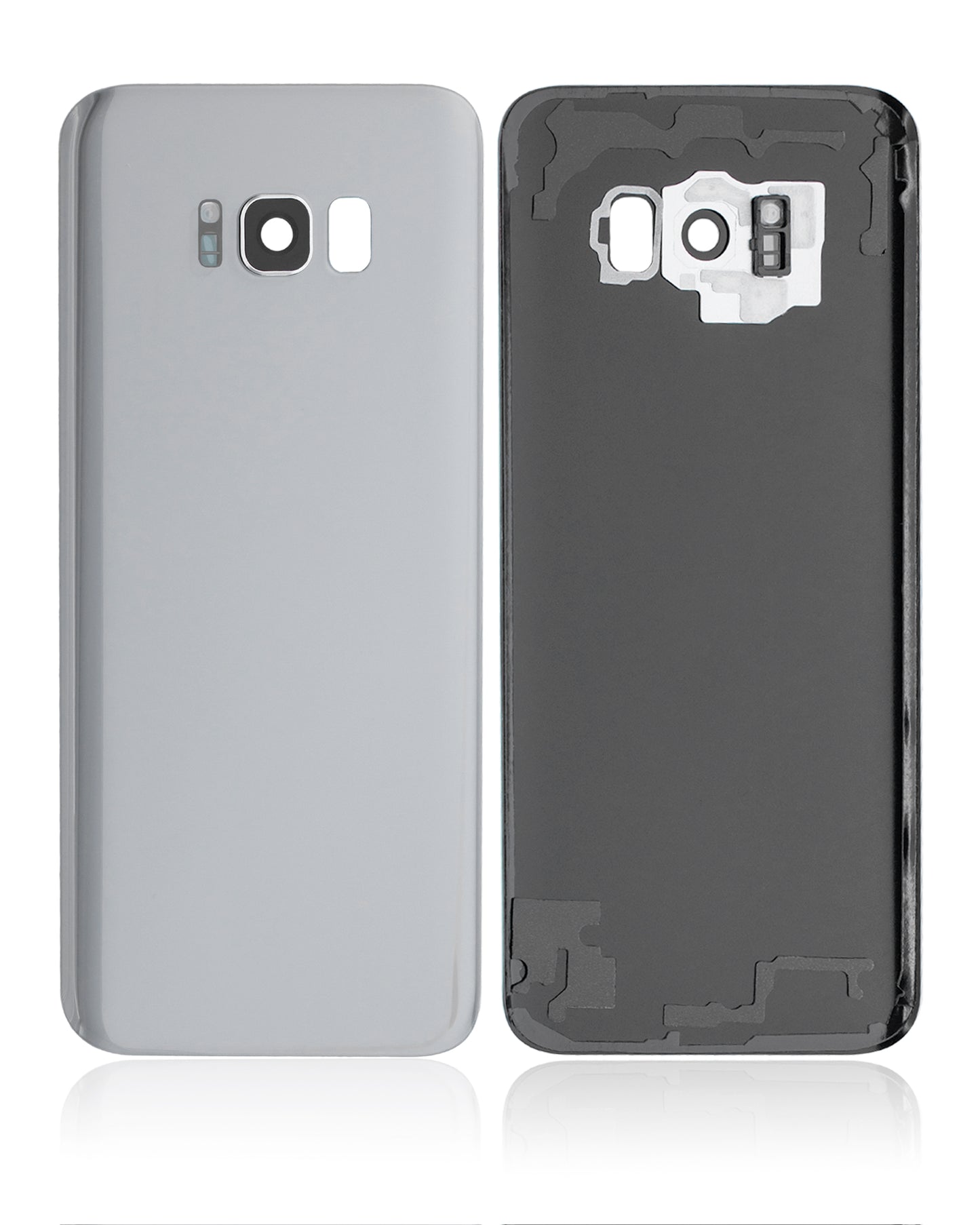 Back Cover Glass With Camera Lens For Samsung Galaxy S8 Plus (Service Pack) (Arctic Silver)