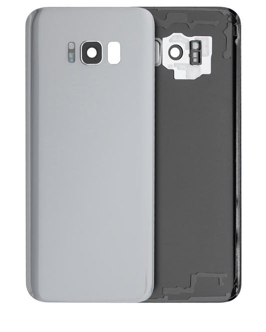 Back Cover Glass With Camera Lens For Samsung Galaxy S8 Plus (No Logo) (Aftermarket Plus) (Arctic Silver)