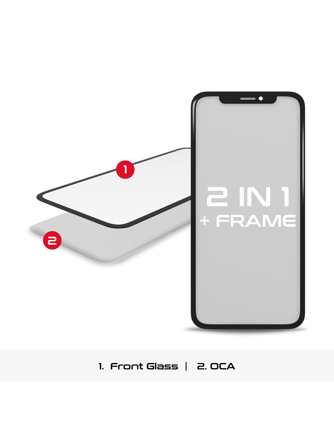 3 in 1 (Glass With OCA Pre-Installed + Frame) For iPhone 11 Pro (OCA Master)