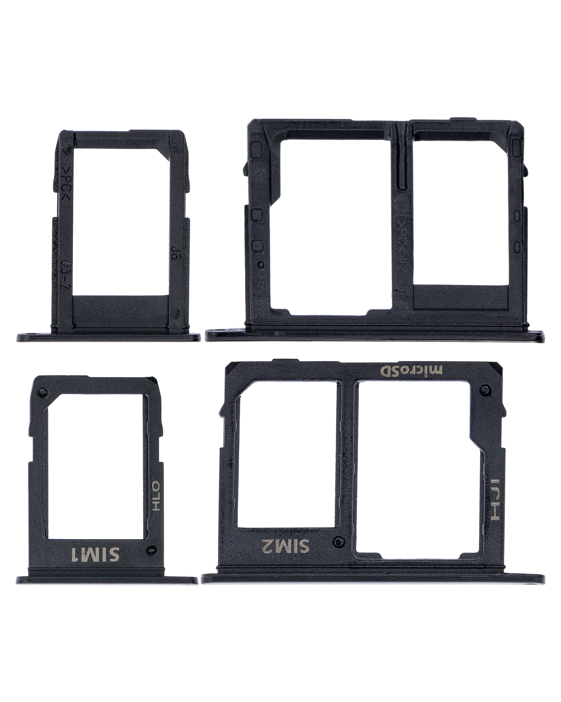 Samsung Galaxy J8 (J810 / 2018) (Black) (2 Piece Set) SIM card tray replacement set - product image 2