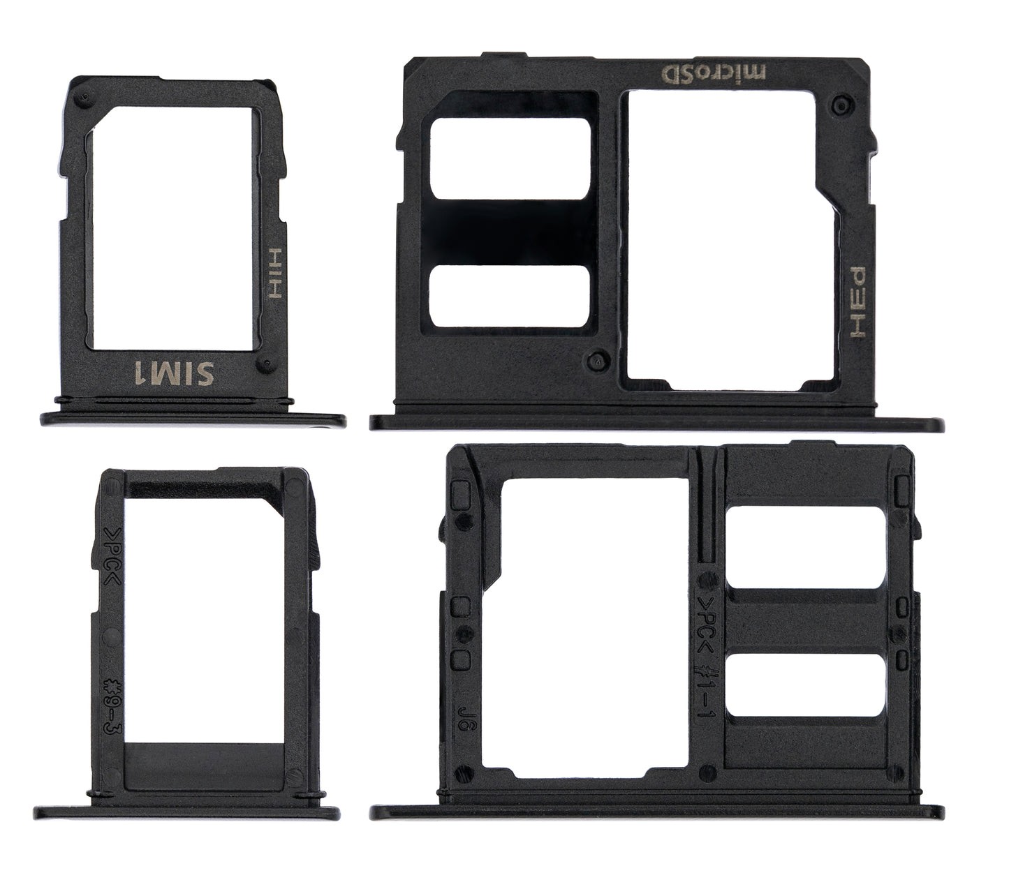Premium Sim Card Tray For Samsung Galaxy A6 (A600 / 2018) / A6 Plus (A605 / 2018) (Black) - View 2