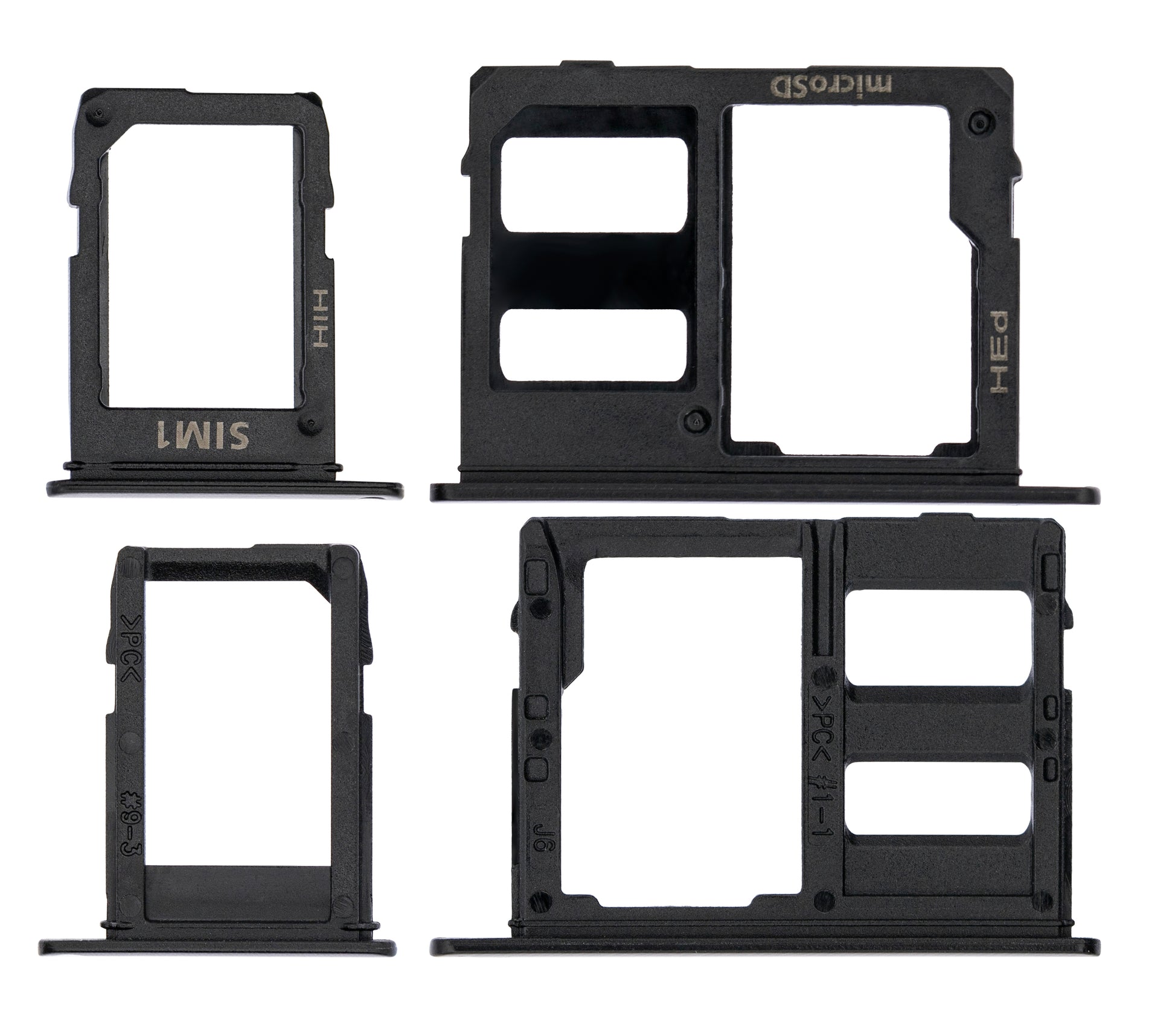 Premium Sim Card Tray For Samsung Galaxy A6 (A600 / 2018) / A6 Plus (A605 / 2018) (Black) - View 2