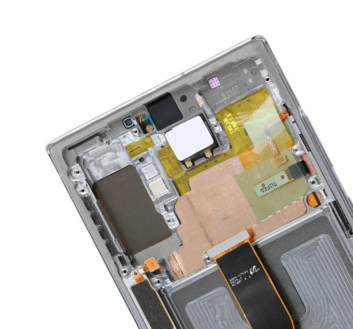 OLED Assembly With Frame For Samsung Galaxy Note 10 Plus / 5G (Service Pack) (Aura Glow / Silver)