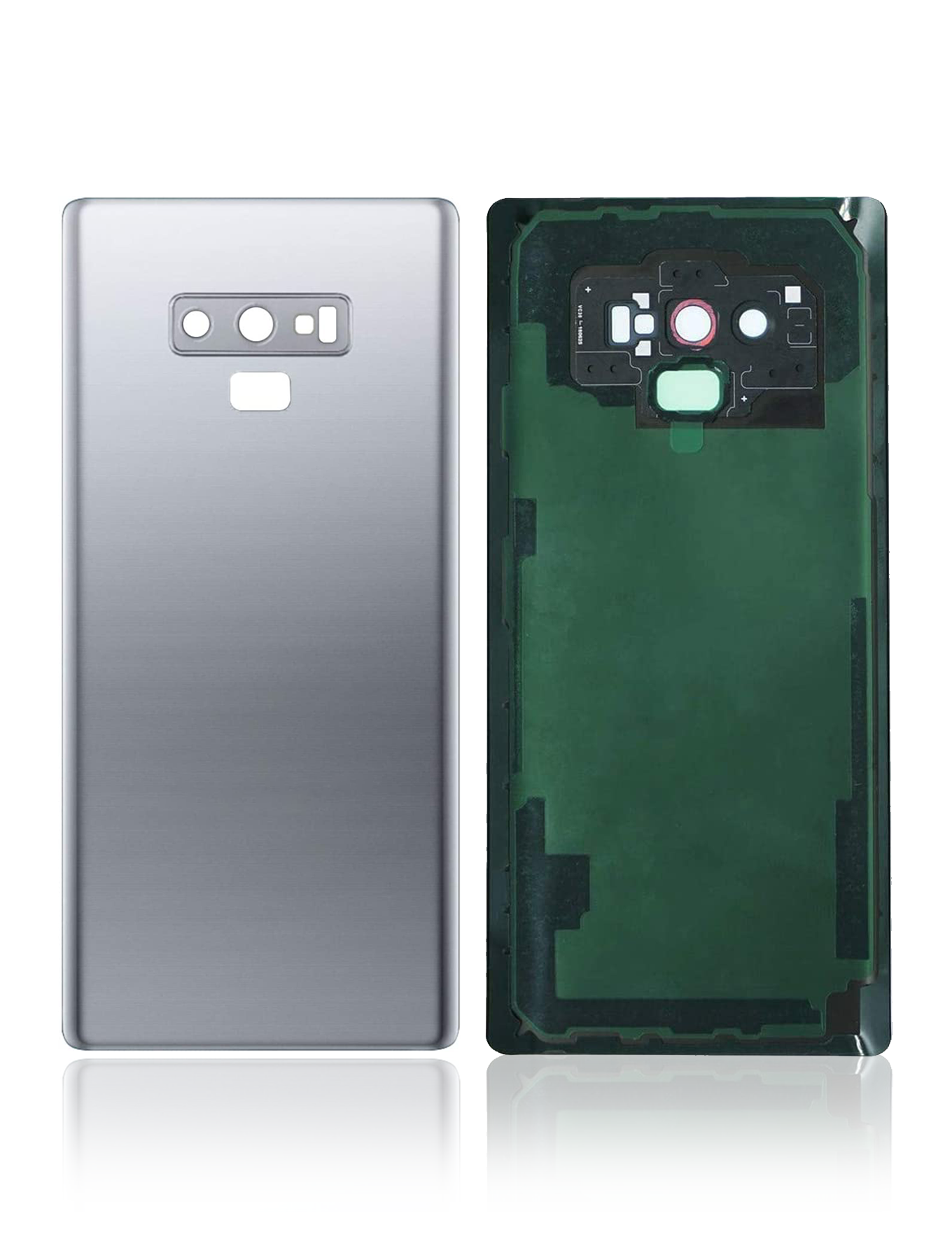 Back Cover Glass With Camera Lens For Samsung Galaxy Note 9 (No Logo) (Aftermarket Plus) (Cloud Silver)