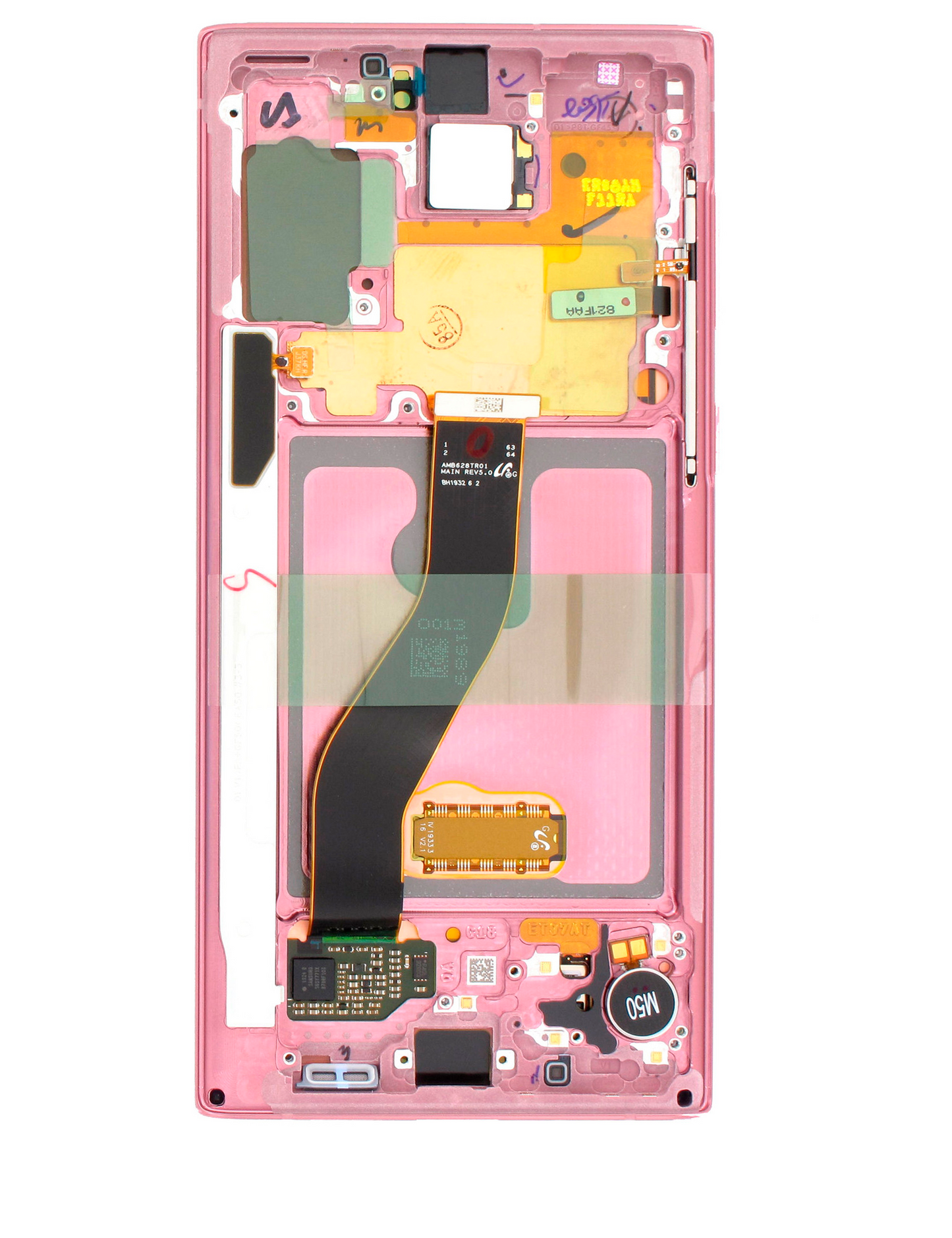 OLED Assembly With Frame For Samsung Galaxy Note 10 (Service Pack) (Aura Pink)