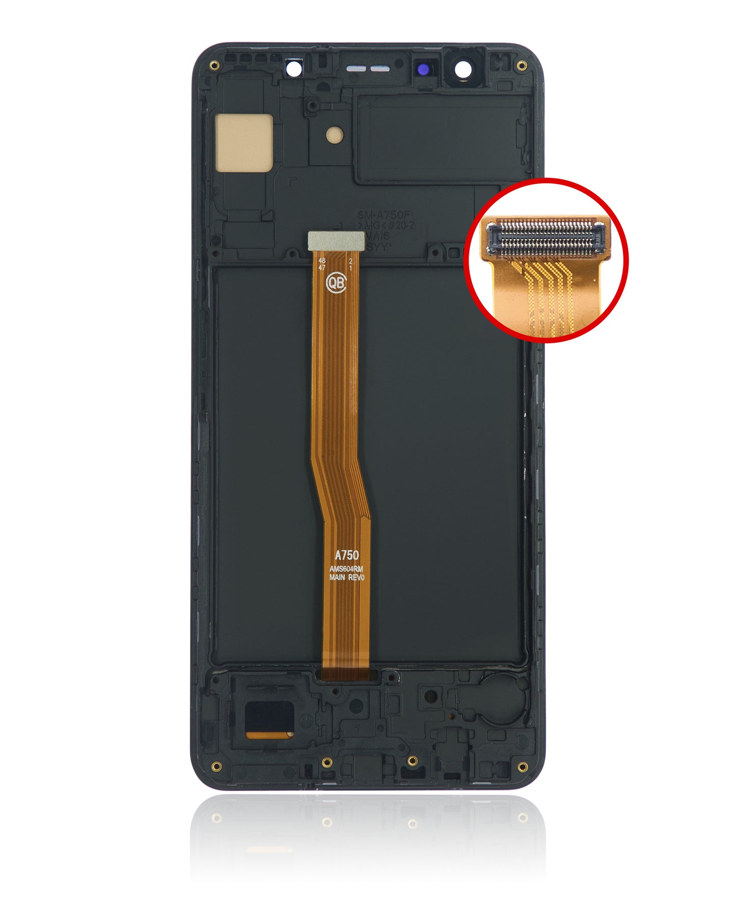 OLED Assembly With Frame For Samsung Galaxy A7 (A750 / 2018) (Aftermarket Plus) (Black)