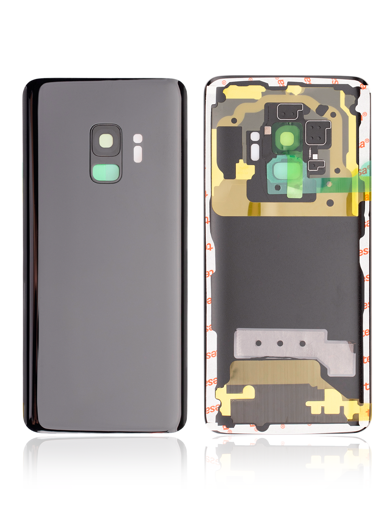 Back Cover Glass With Camera Lens For Samsung Galaxy S9 (No Logo) (Aftermarket Plus) (Midnight Black)