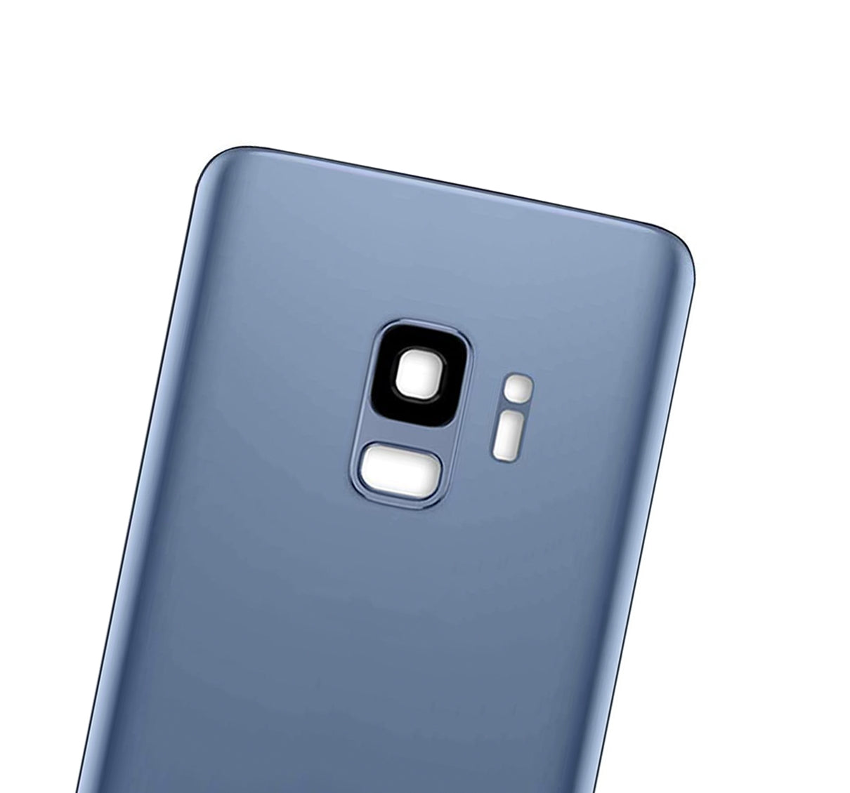 Back Cover Glass With Camera Lens For Samsung Galaxy S9 (No Logo) (Aftermarket Plus) (Coral Blue)