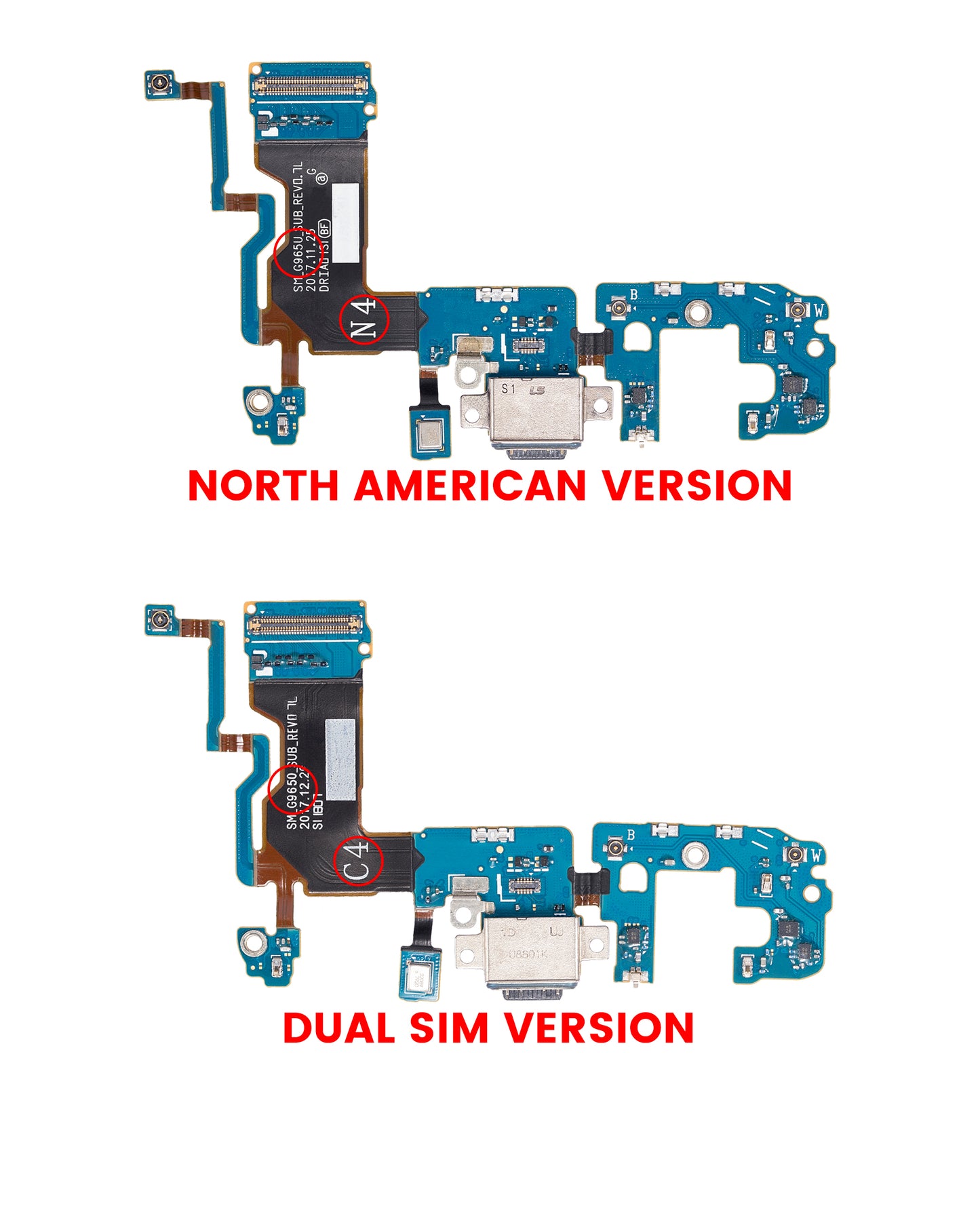 Charging Port With Flex Cable For Samsung Galaxy S9 Plus (G965U) (US Version)