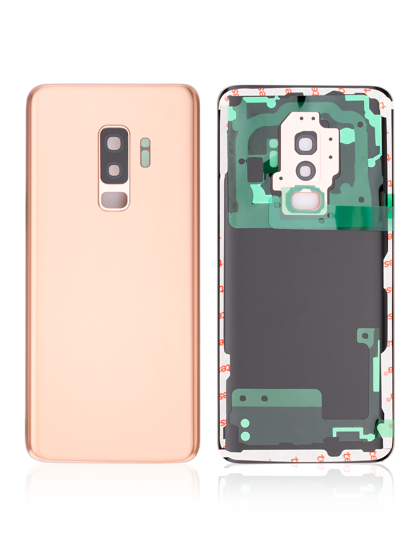 Back Cover Glass With Camera Lens For Samsung Galaxy S9 Plus (No Logo) (Aftermarket Plus) (Sunrise Gold)