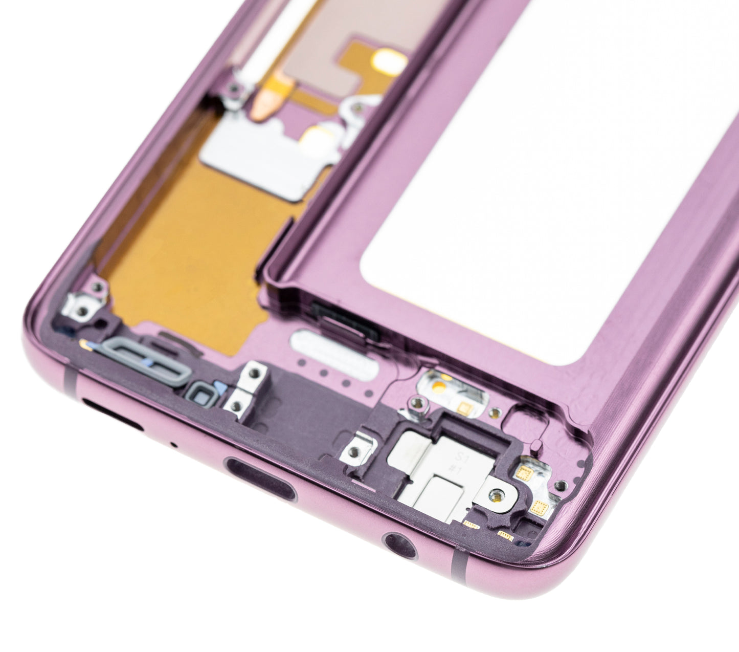 Mid-Frame Housing For Samsung Galaxy S9 (With SmallParts) (Lilac Purple Frame)