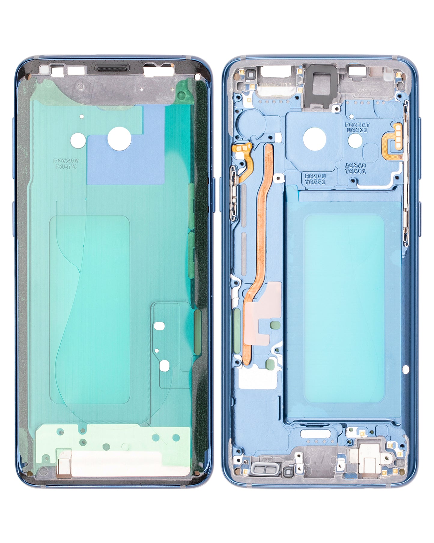 Mid-Frame Housing For Samsung Galaxy S9 (With SmallParts) (Coral Blue Frame)