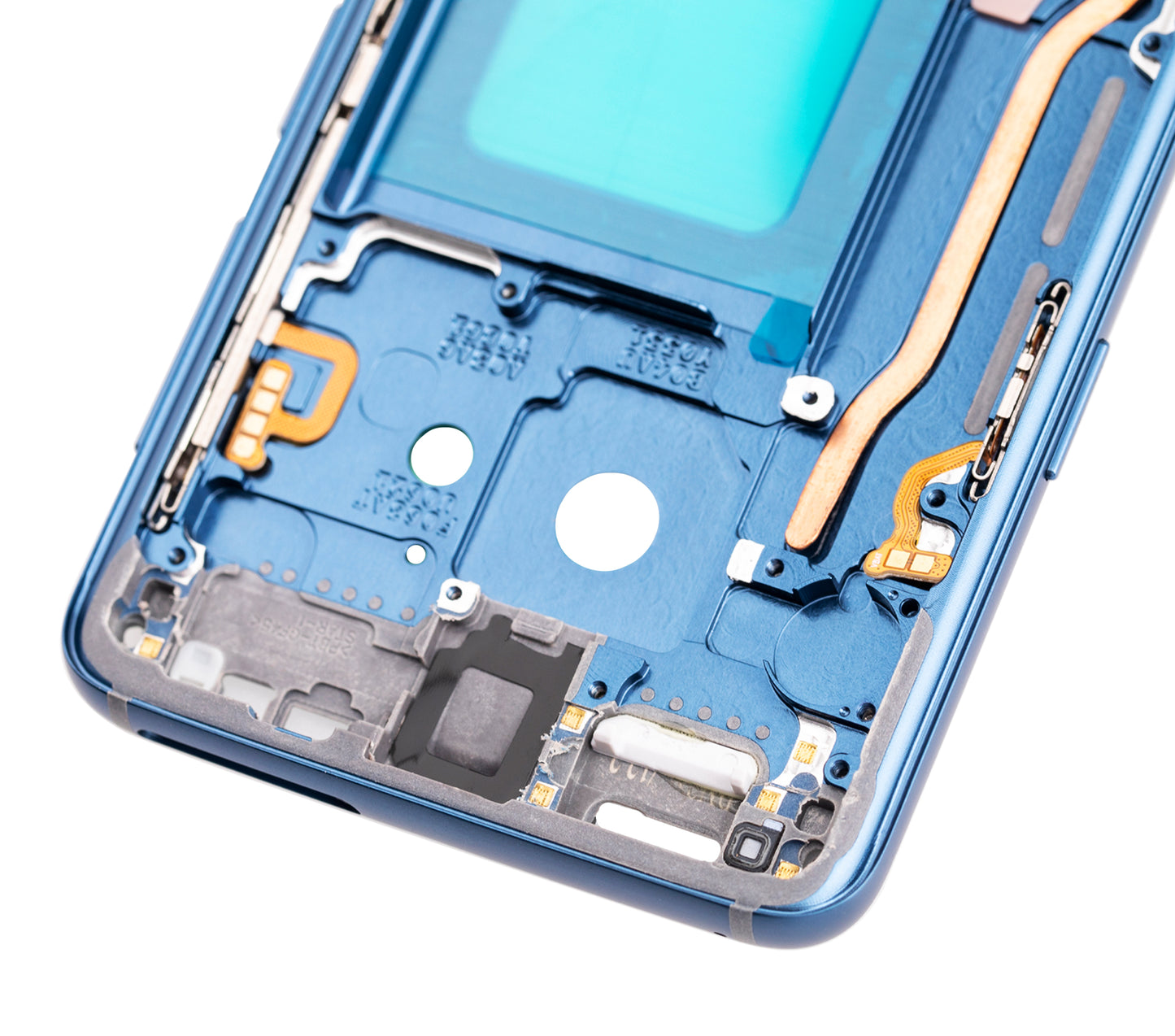 Mid-Frame Housing For Samsung Galaxy S9 (With SmallParts) (Coral Blue Frame)