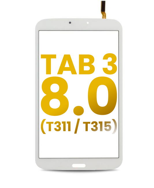 Digitizer For Samsung Galaxy Tab 3 8.0" (T311 / T315) (3G Version Only) (White) Samsung Galaxy Tab replacement part image 1