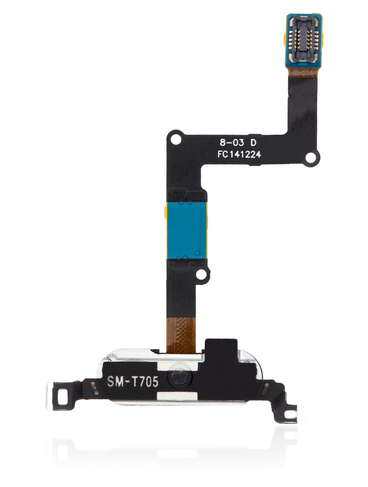 Home Button With Flex Cable Compatible For Samsung Galaxy Tab S 8.4" (T700 / T705) (2014) (Black) - product image 3