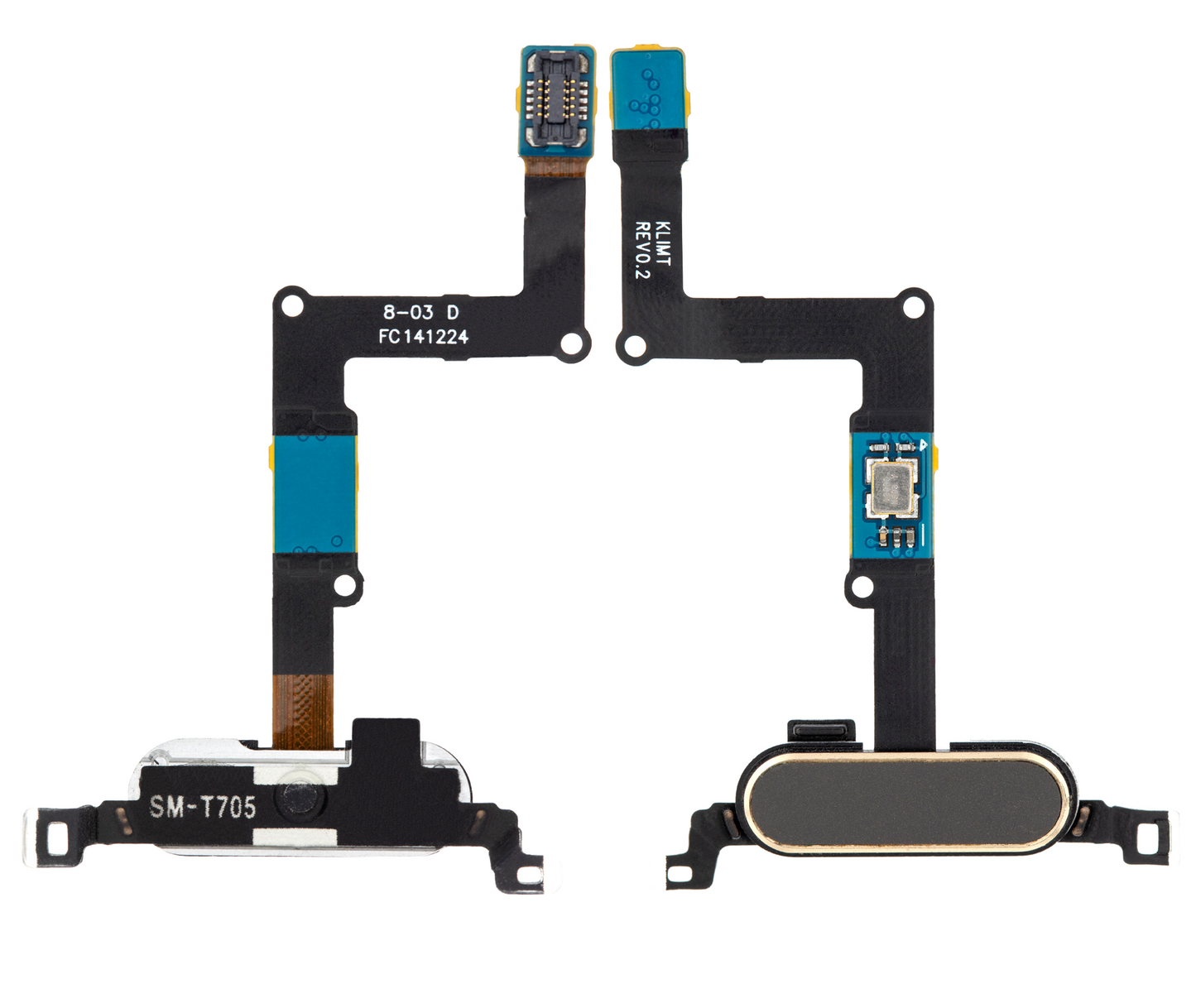 Home Button With Flex Cable Compatible For Samsung Galaxy Tab S 8.4" (T700 / T705) (2014) (Black) - product image 2