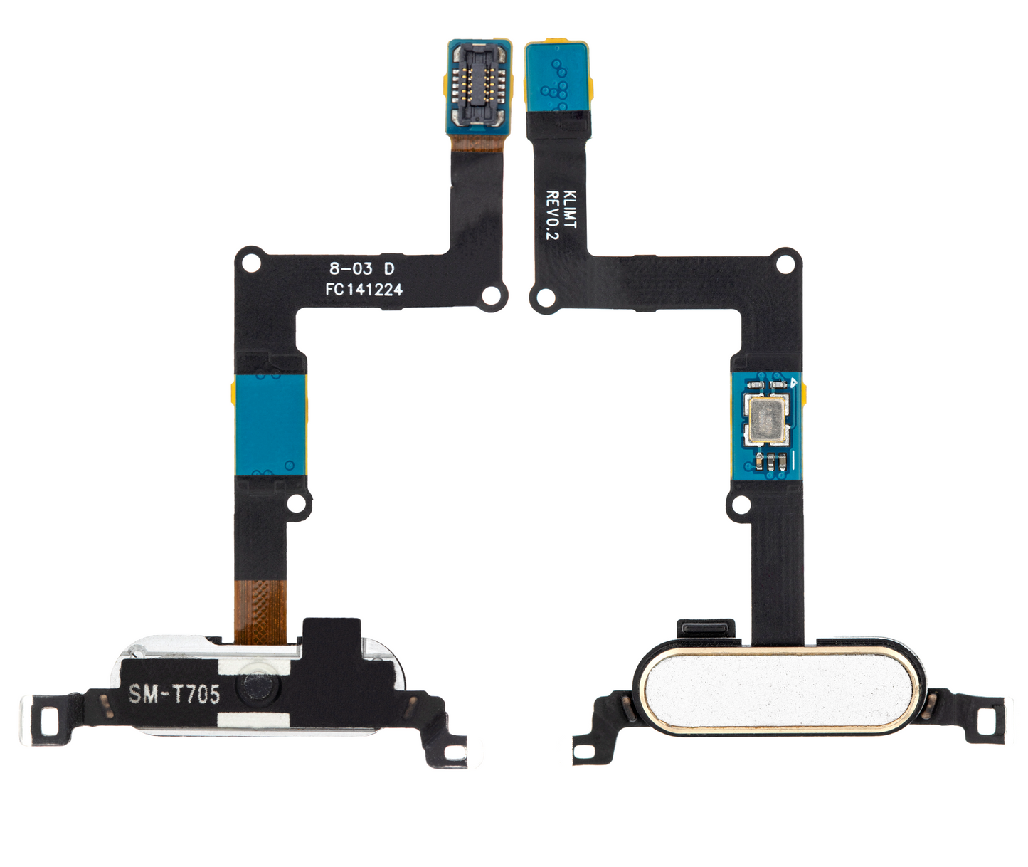 Home Button With Flex Cable Compatible For Samsung Galaxy Tab S 8.4" (T700 / T705) (2014) (White) - product image 4
