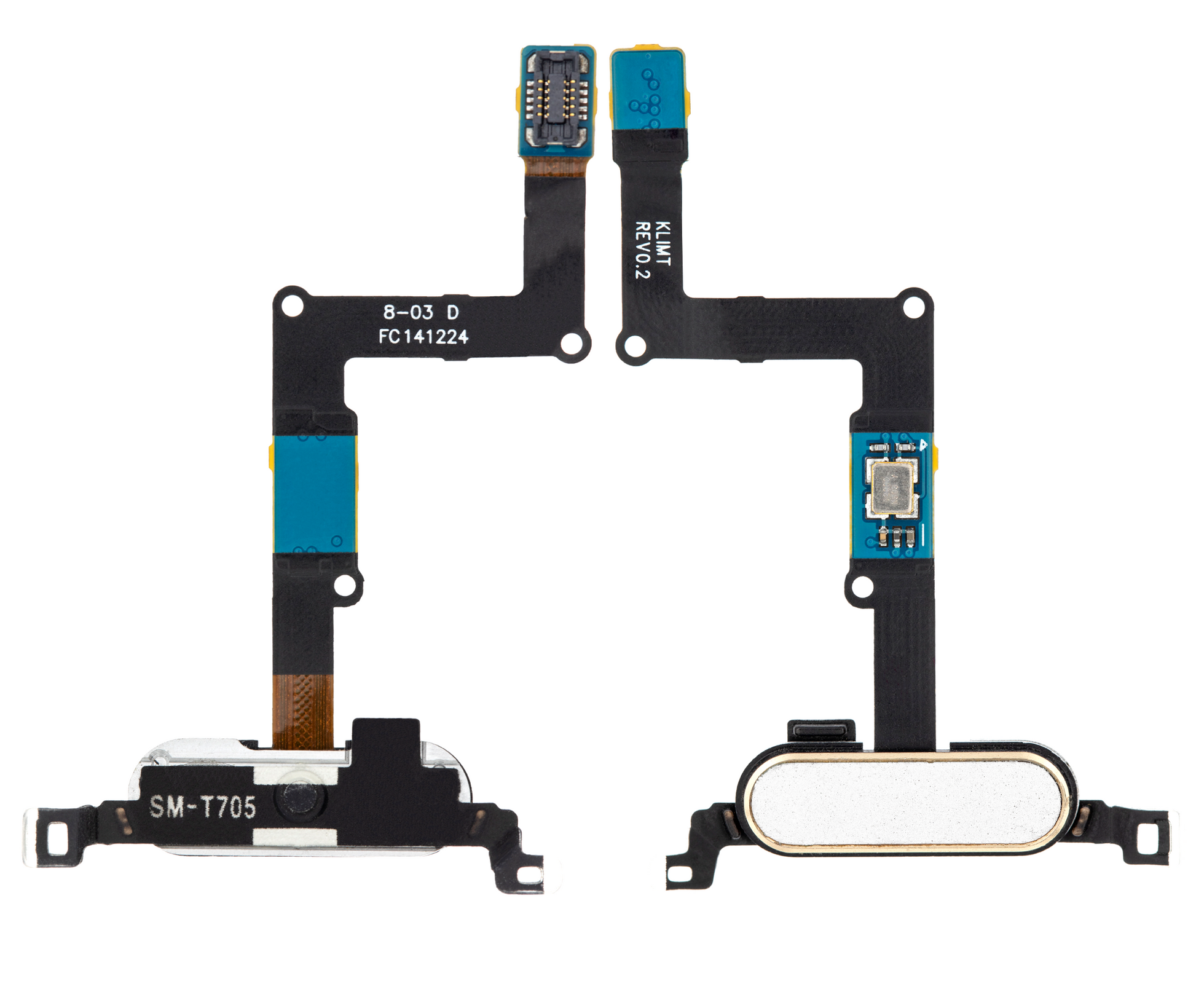 Home Button With Flex Cable Compatible For Samsung Galaxy Tab S 8.4" (T700 / T705) (2014) (White) - product image 4