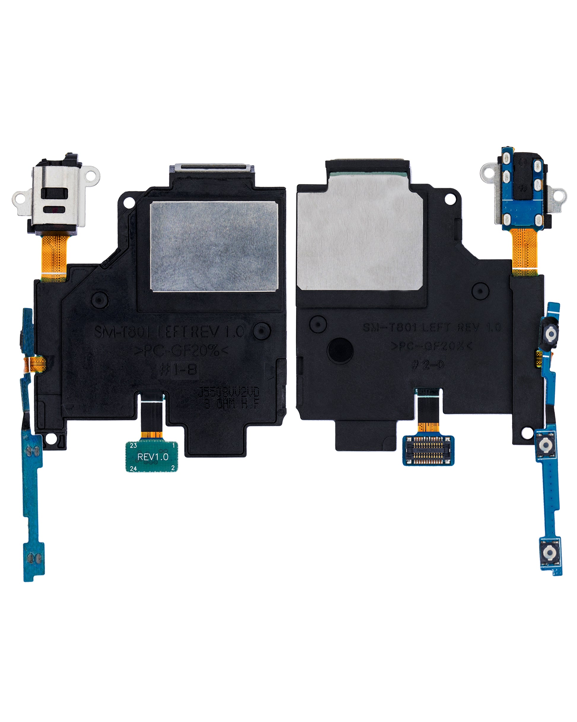 Loudspeaker With Headphone Jack And Power And Volume Flex Compatible For Samsung Galaxy Tab S 10.5" (T800 / T805) (2014) rev0.6 (2 Piece Set) - product image 2