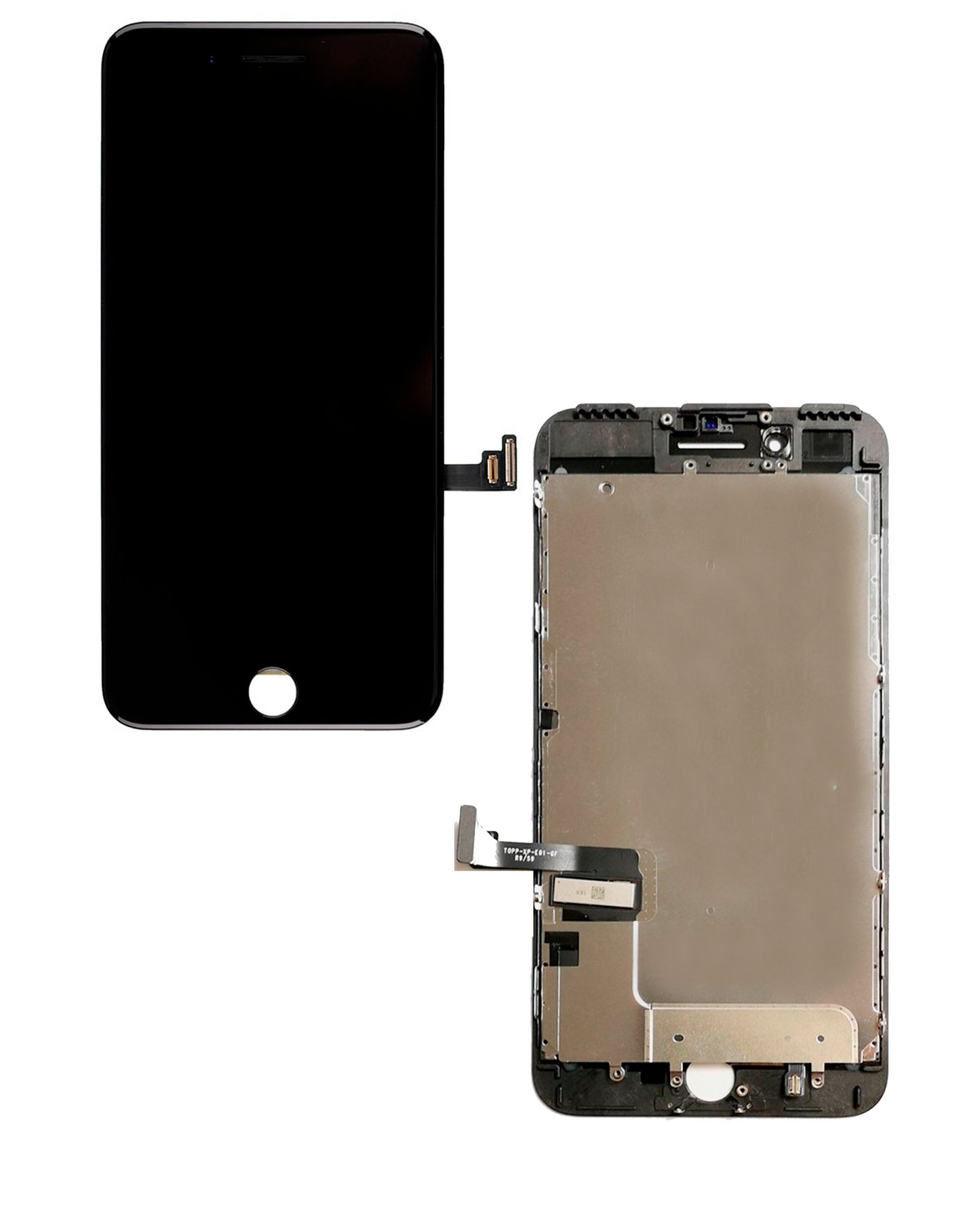 LCD Assembly With Steel Plate For iPhone 7 Plus (Aftermarket Pro: XO7 Incell) (Black)