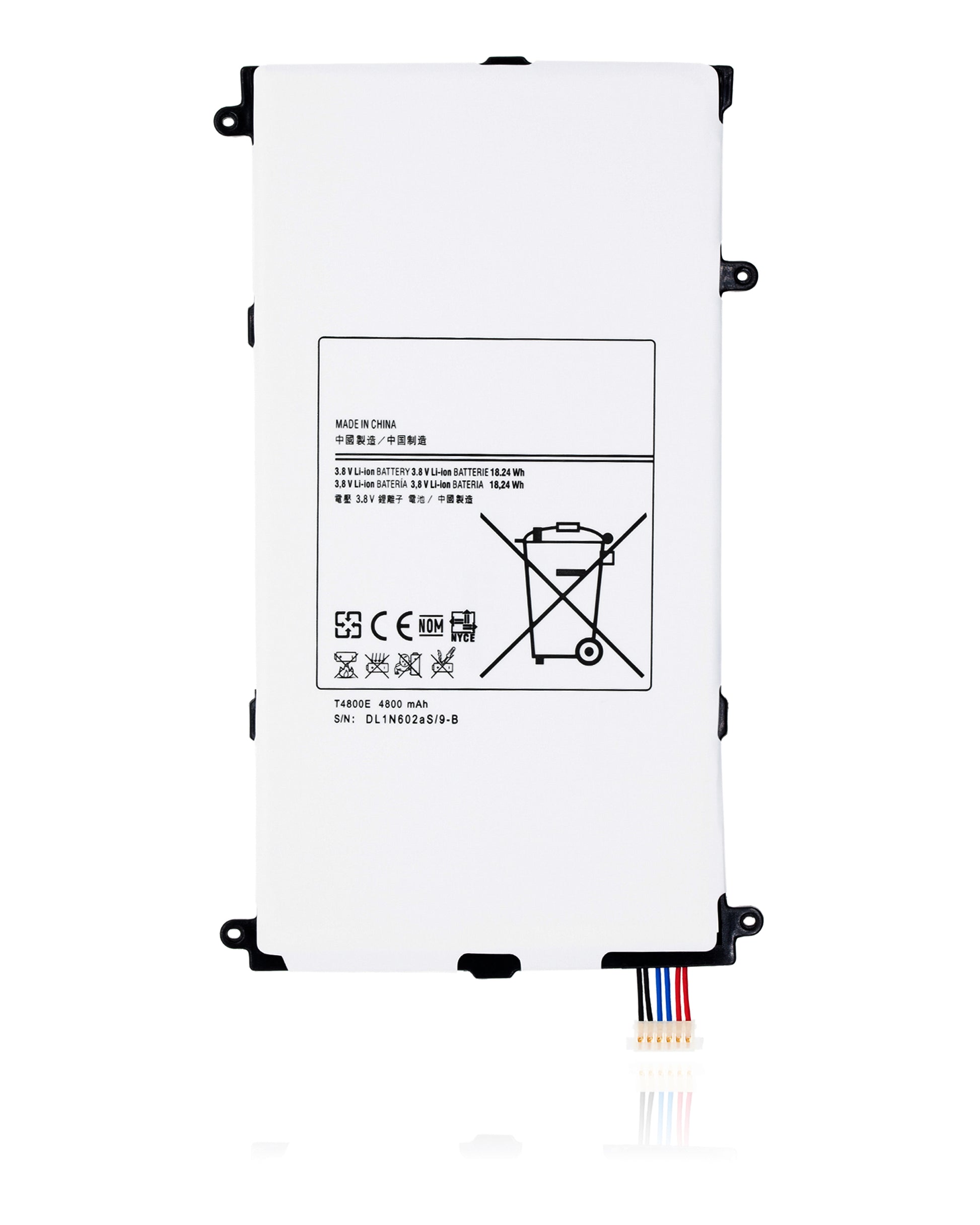 Replacement Battery For Samsung Galaxy Tab Pro 8.4" (T4800) (T320 / T321 / T325) Samsung Galaxy Tab replacement part image 1