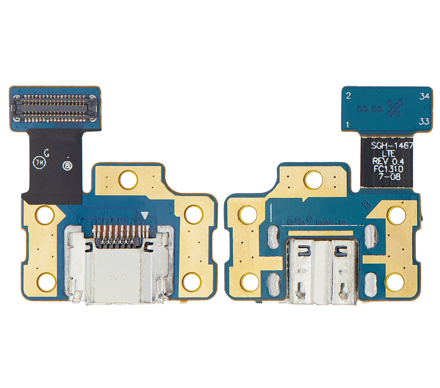 Charging Port Flex Cable For Samsung Galaxy Tab Note 8.0" (N5120 / i467) (LTE & WiFi) (Premium) Samsung Galaxy Tab replacement part image 2