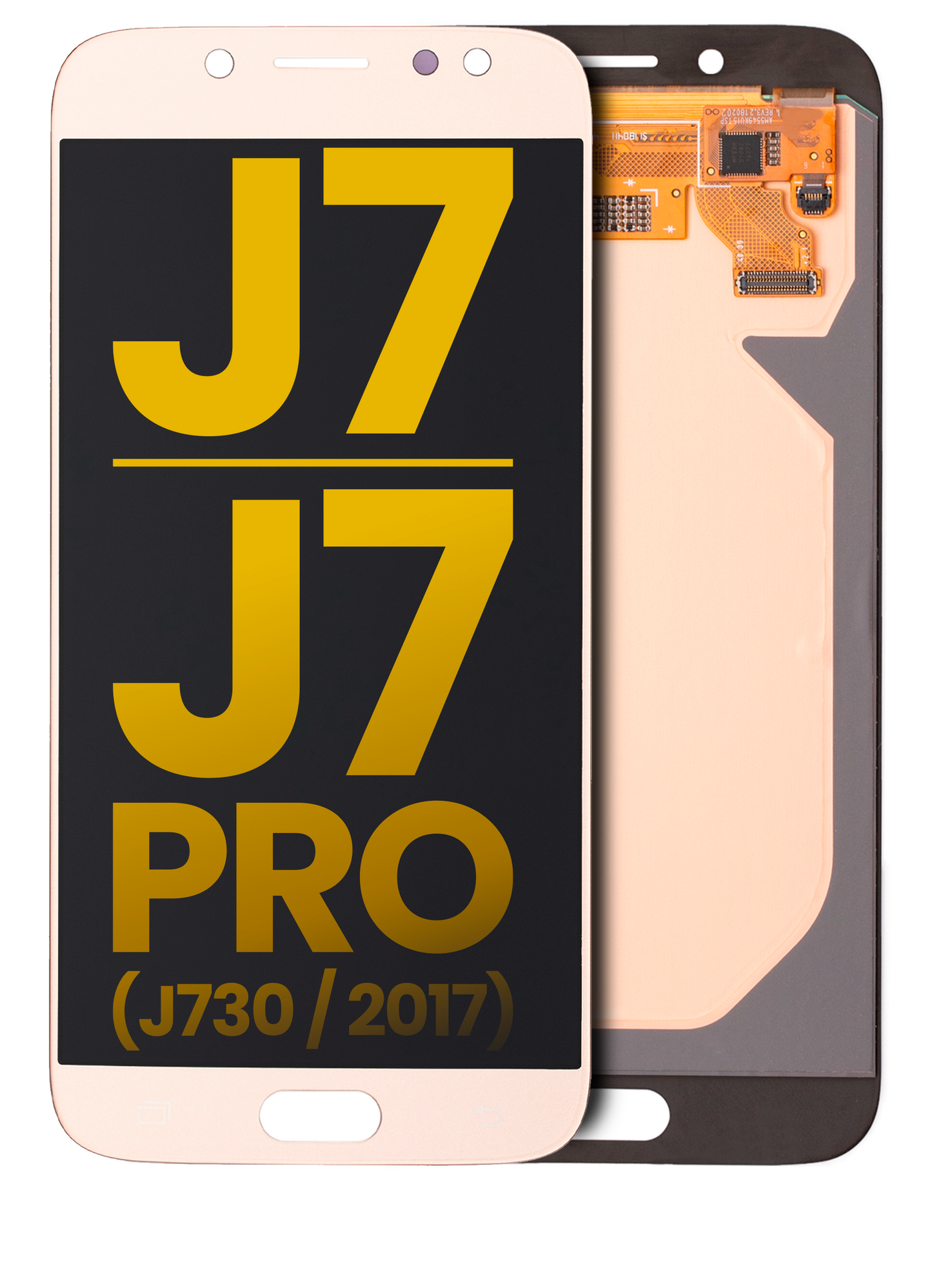 OLED Assembly Without Frame For Samsung Galaxy J7 / J7 Pro (J730 / 2017) (Refurbished) (Gold) Samsung replacement part SKU 107082016102 - product image 1