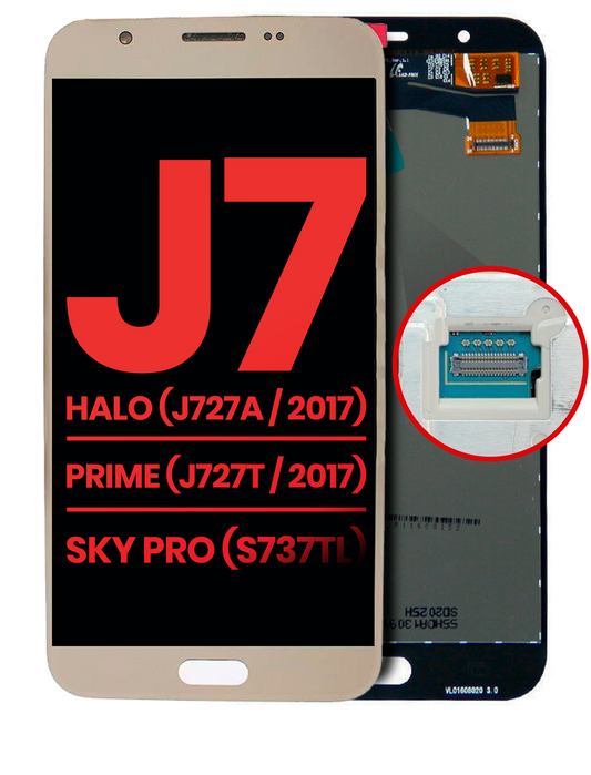 LCD Assembly Without Frame Only For Samsung Galaxy J7 Halo (J727A / 2017) / J7 Prime (J727T / 2017) / J7 Sky Pro (S737TL) (Aftermarket Plus) (Gold) replacement part SKU 107082016215 product image 1