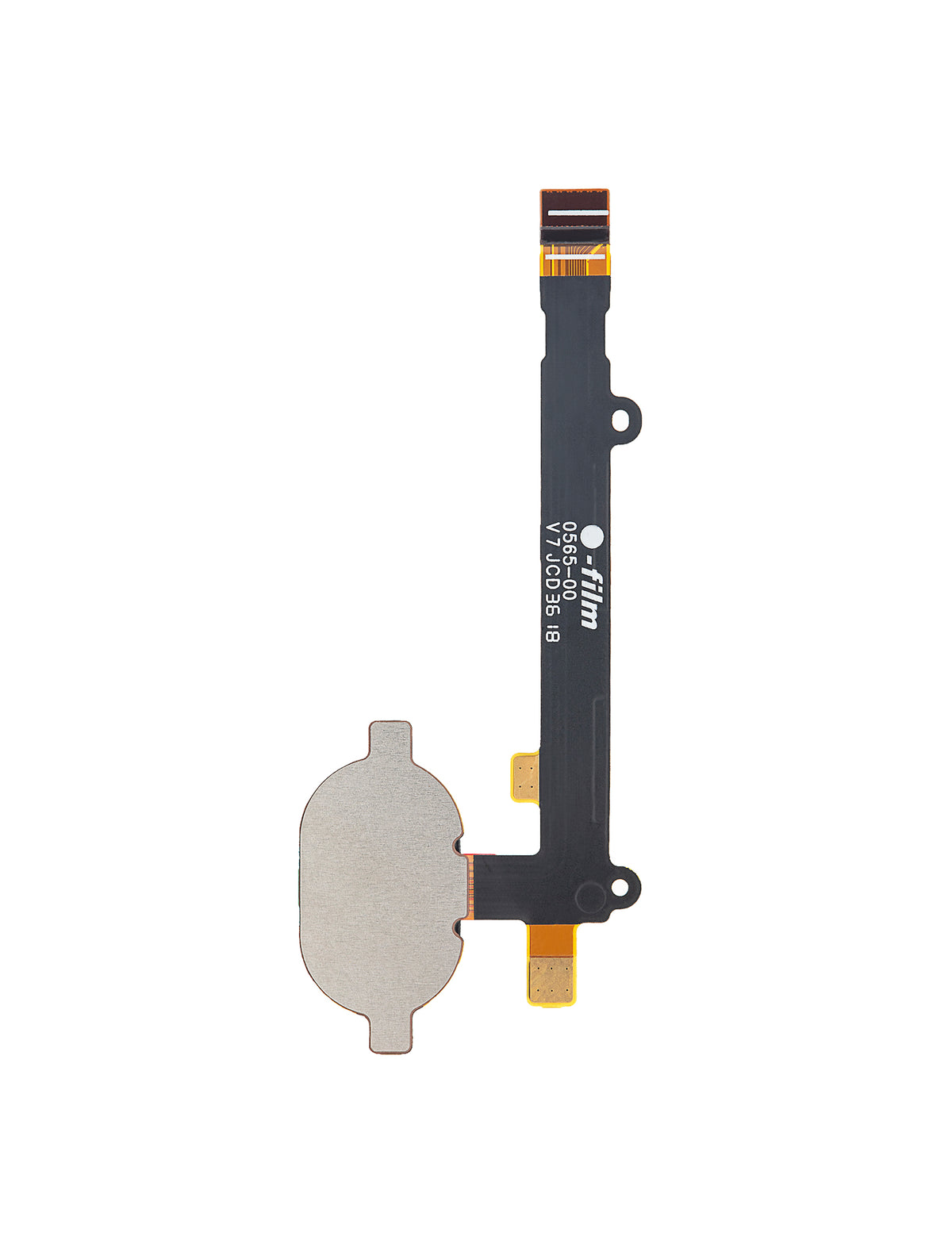 Home Button With Flex Cable For Motorola Moto Z2 Play (XT1710 / 2017) (Black) - Motorola replacement part, component detail view, SKU 107082016543