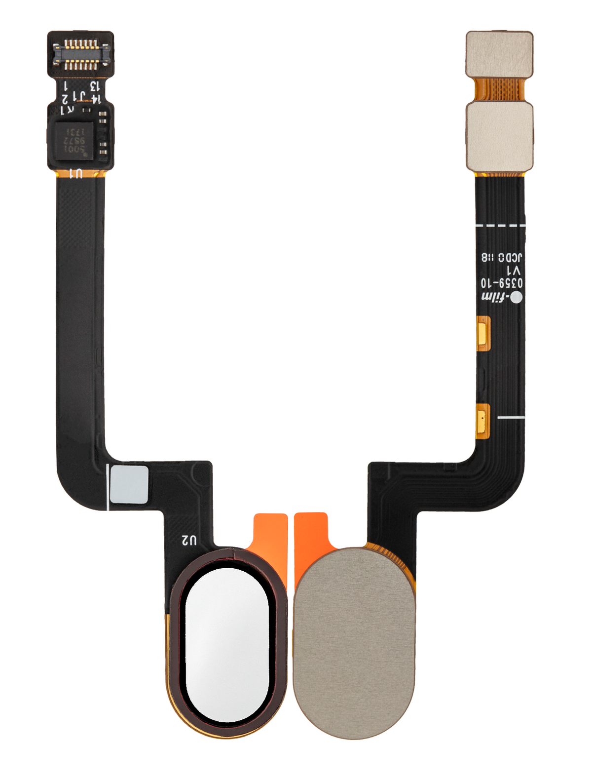 Home Button With Fingerprint Sensor Flex Cable For Motorola Moto G5S (XT1797 / 2017) (White) | compatible mobile phone replacement part | SKU 107082016552 | product image 4