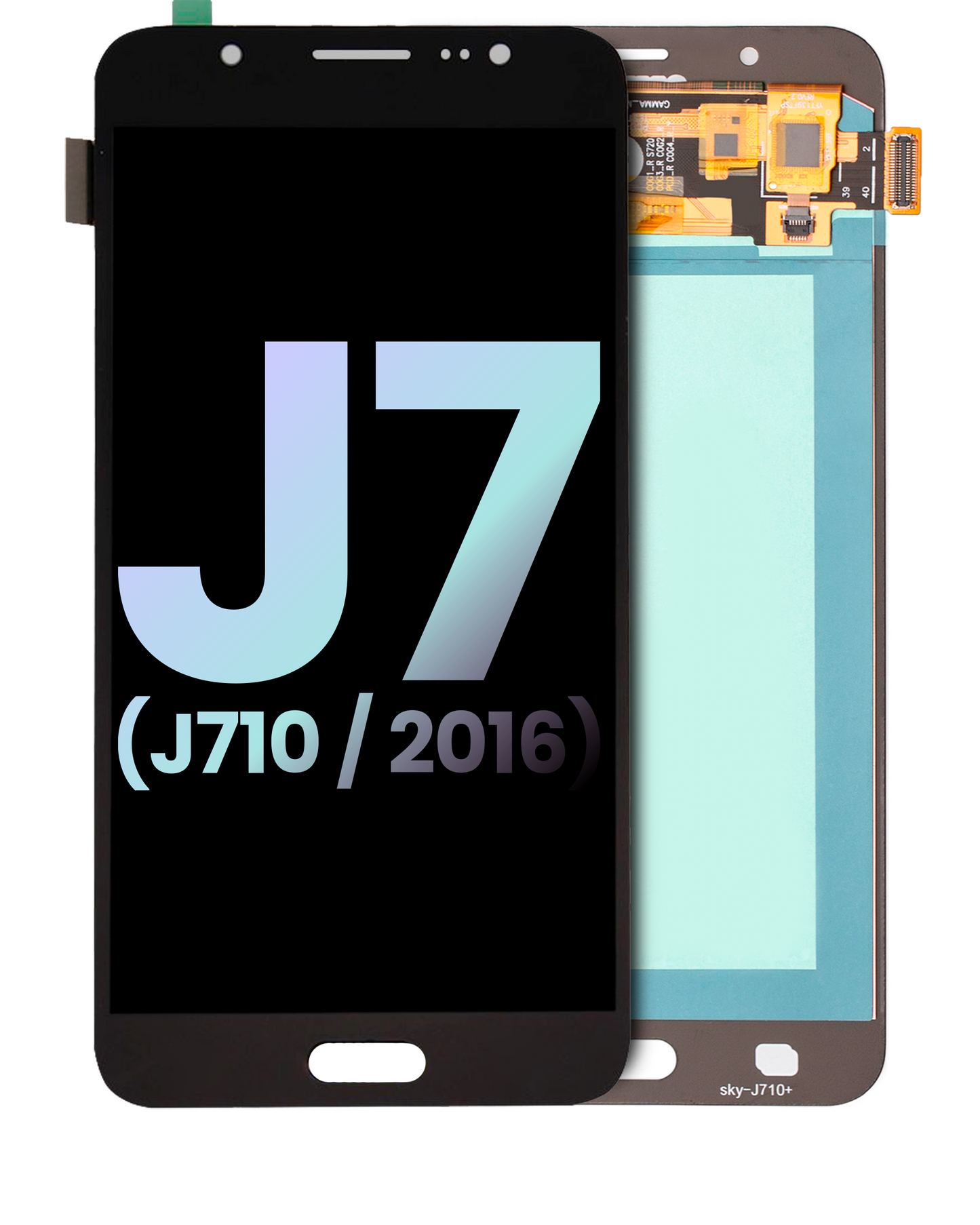 LCD Assembly Without Frame For Samsung Galaxy J7 (J710 / 2016) (Black) (Service Pack) replacement part SKU 107082016700 product image 1