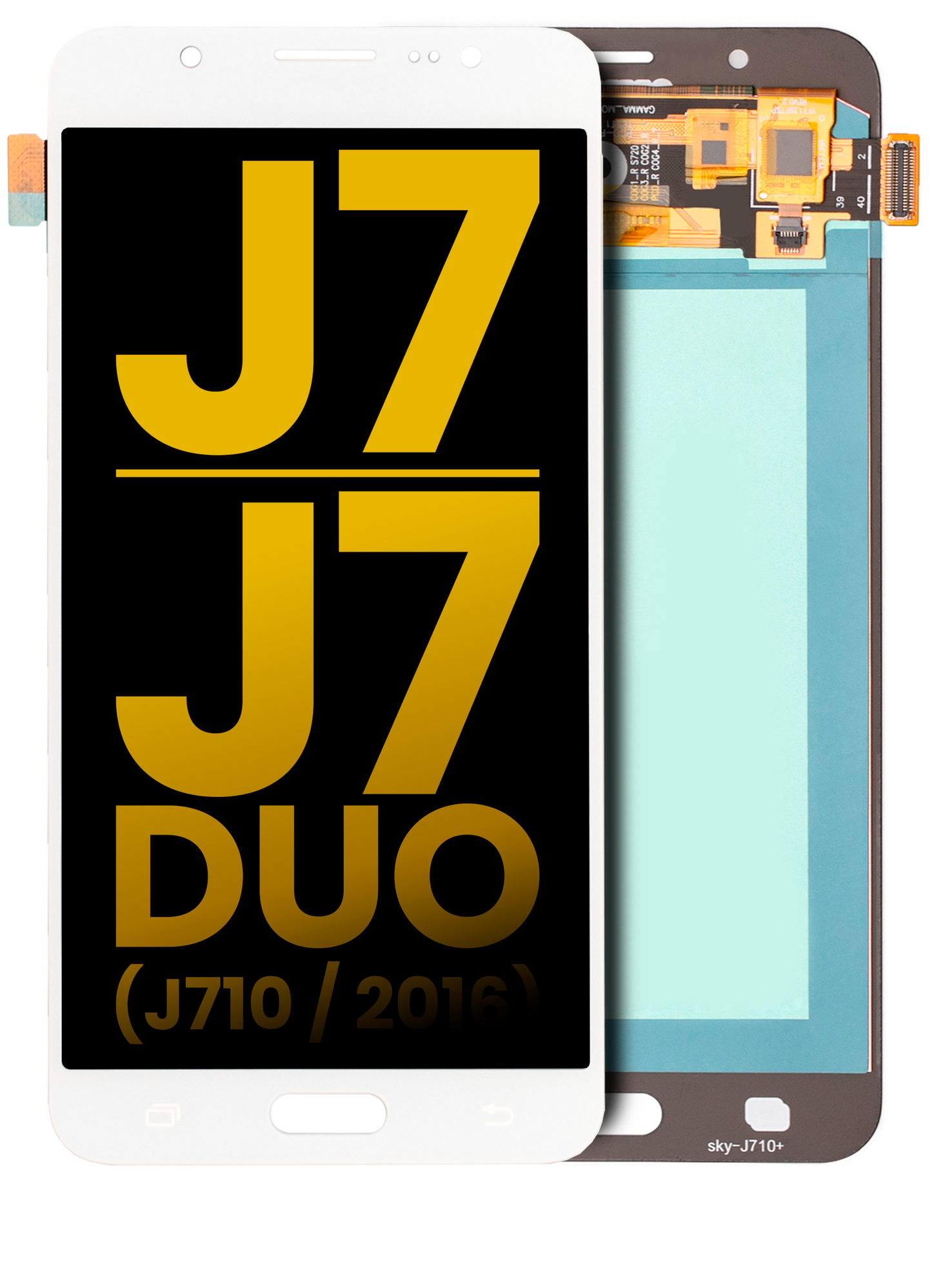 OLED Assembly Without Frame For Samsung Galaxy J7 / J7 Duo (J710 / 2016) (Refurbished) (White) replacement part SKU 107082016701 product image 1